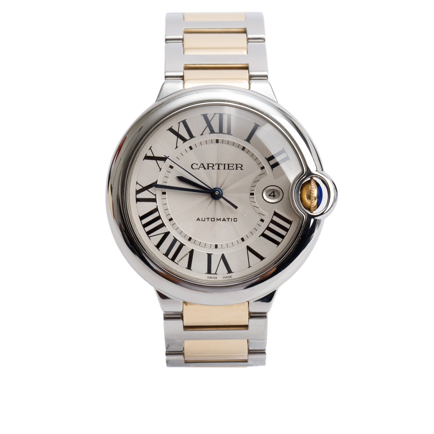 Cartier Stainless Steel & 18k Yellow Gold Ballon Bleu de Cartier 42 MM Automatic Watch 3001 w/ Box & Papers