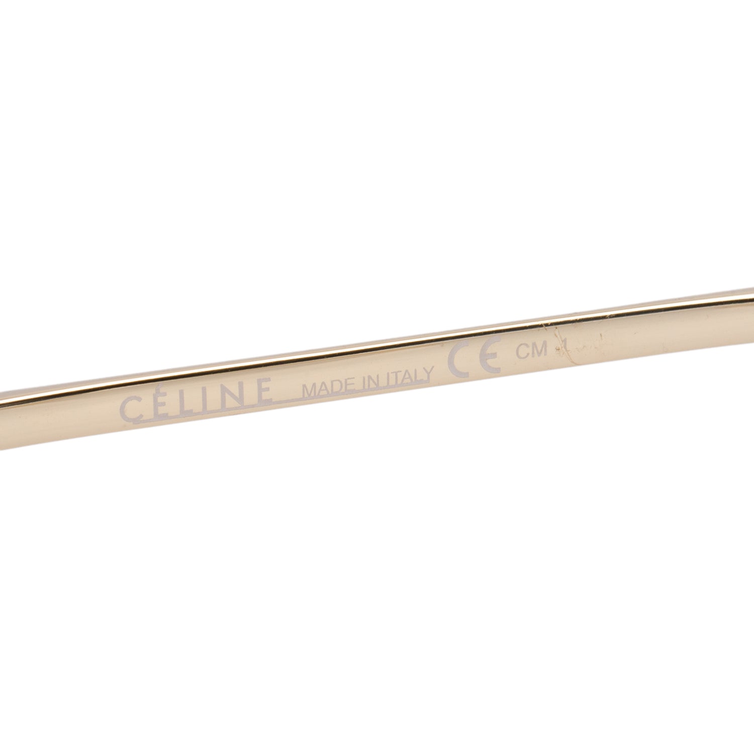 Celine CL41808/S Gold Tone Metal Square Aviator Sunglasses w/ Case