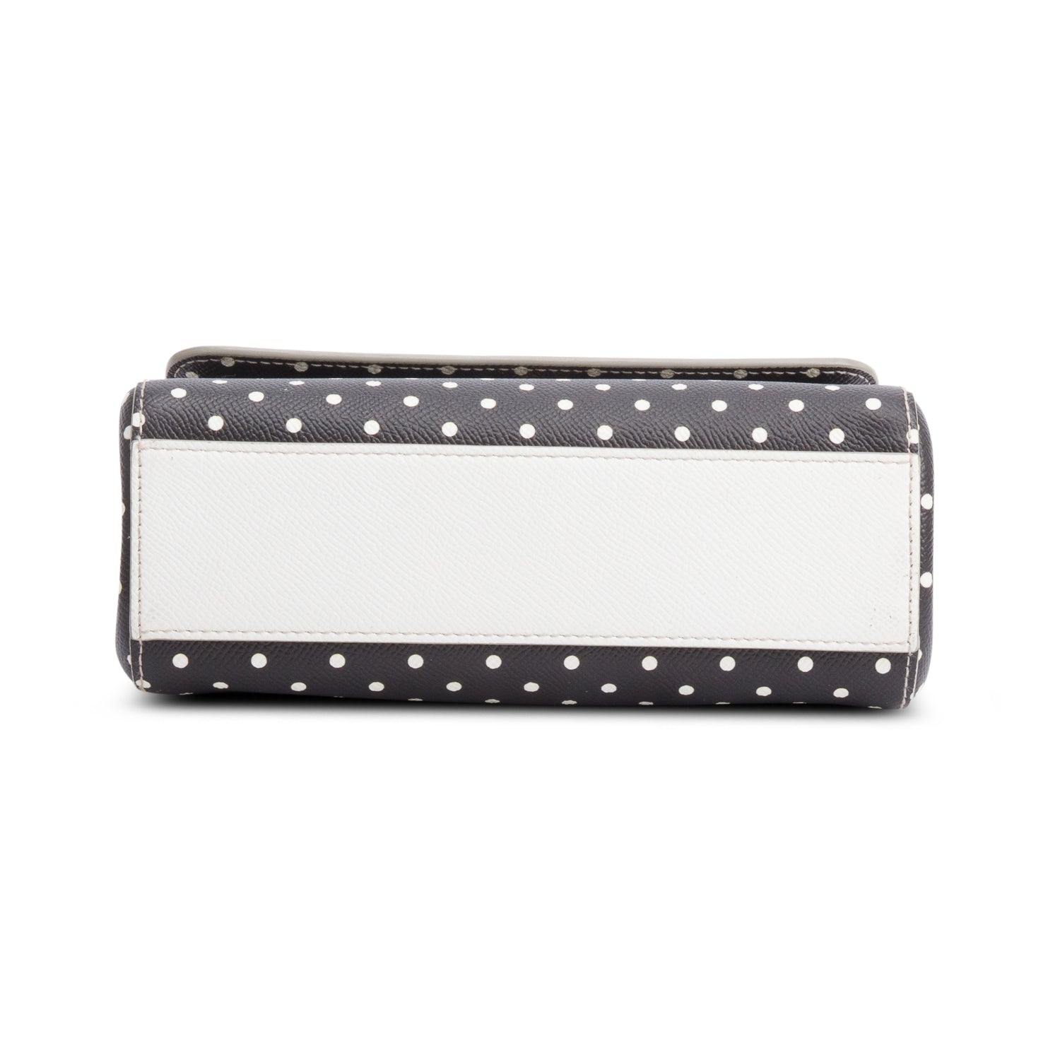 Dolce & Gabbana Black Polka Dot Leather Small Miss Sicily Bag w/ Strap
