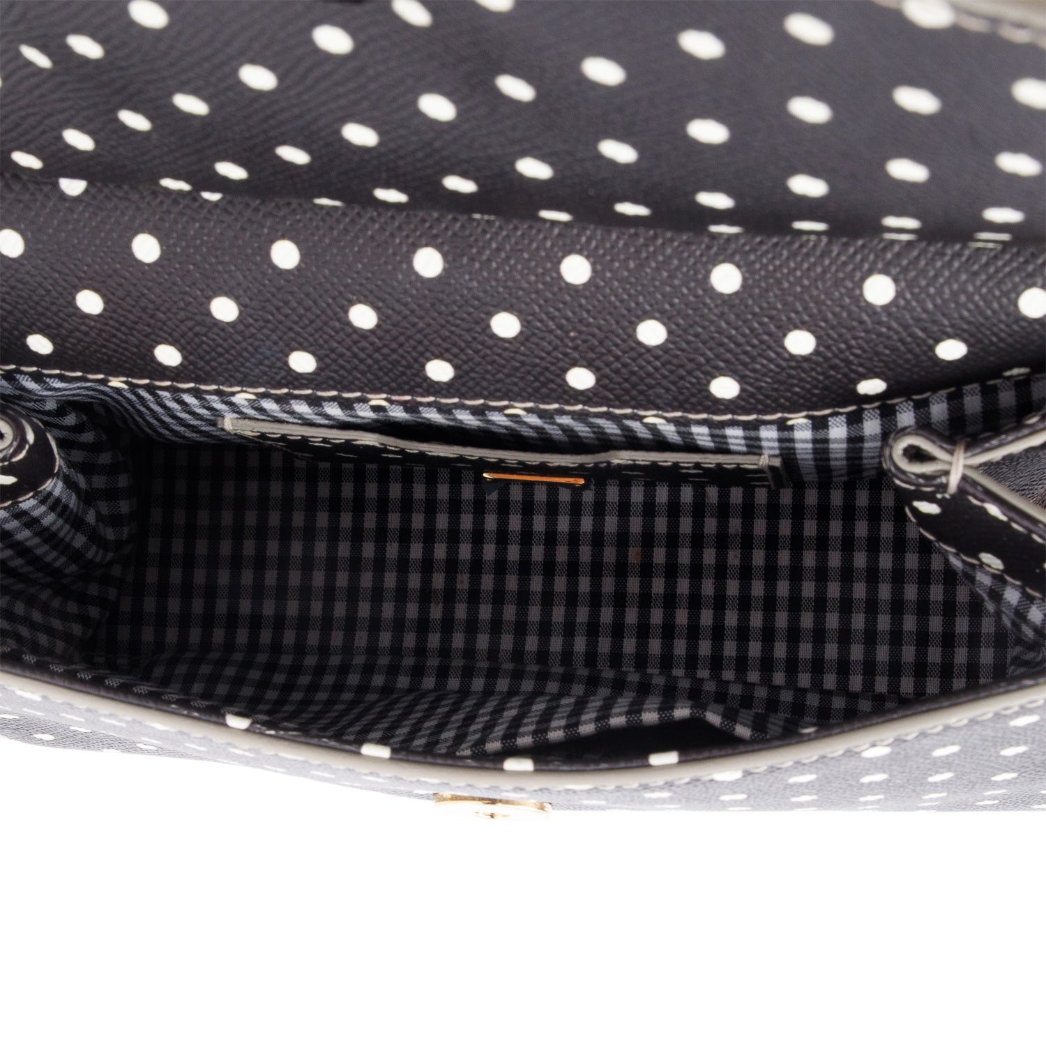 Dolce & Gabbana Black Polka Dot Leather Small Miss Sicily Bag w/ Strap