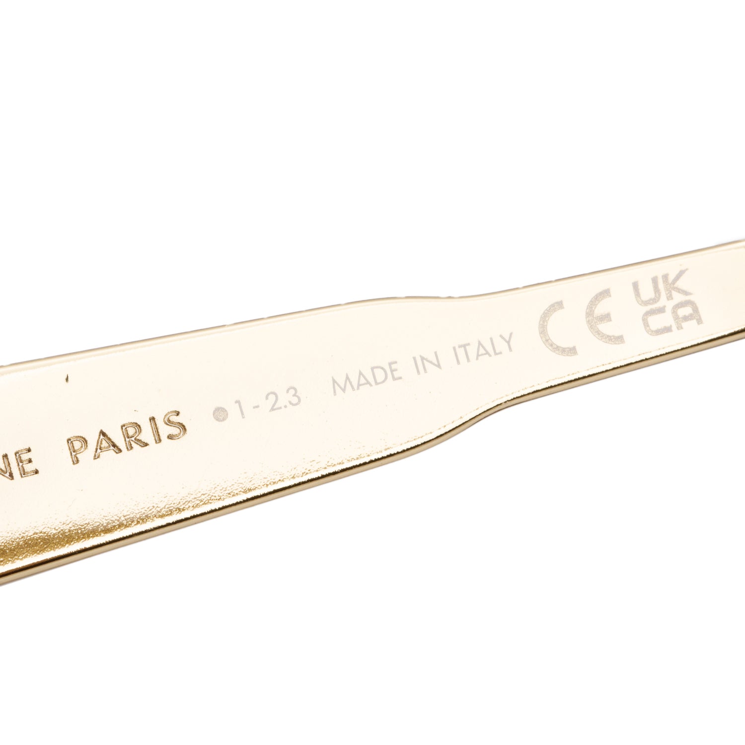 Celine CL40235U Gold Tone Triomphe Metal 01 Oval Sunglasses w/ Case