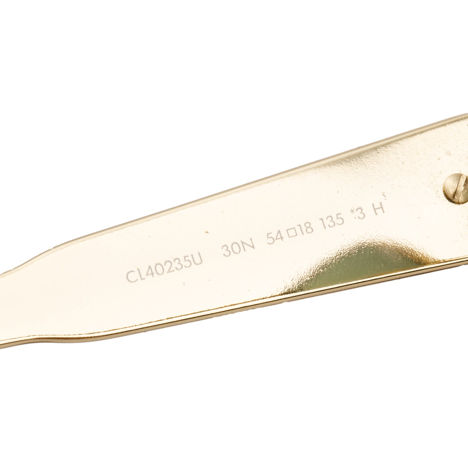 Celine CL40235U Gold Tone Triomphe Metal 01 Oval Sunglasses w/ Case