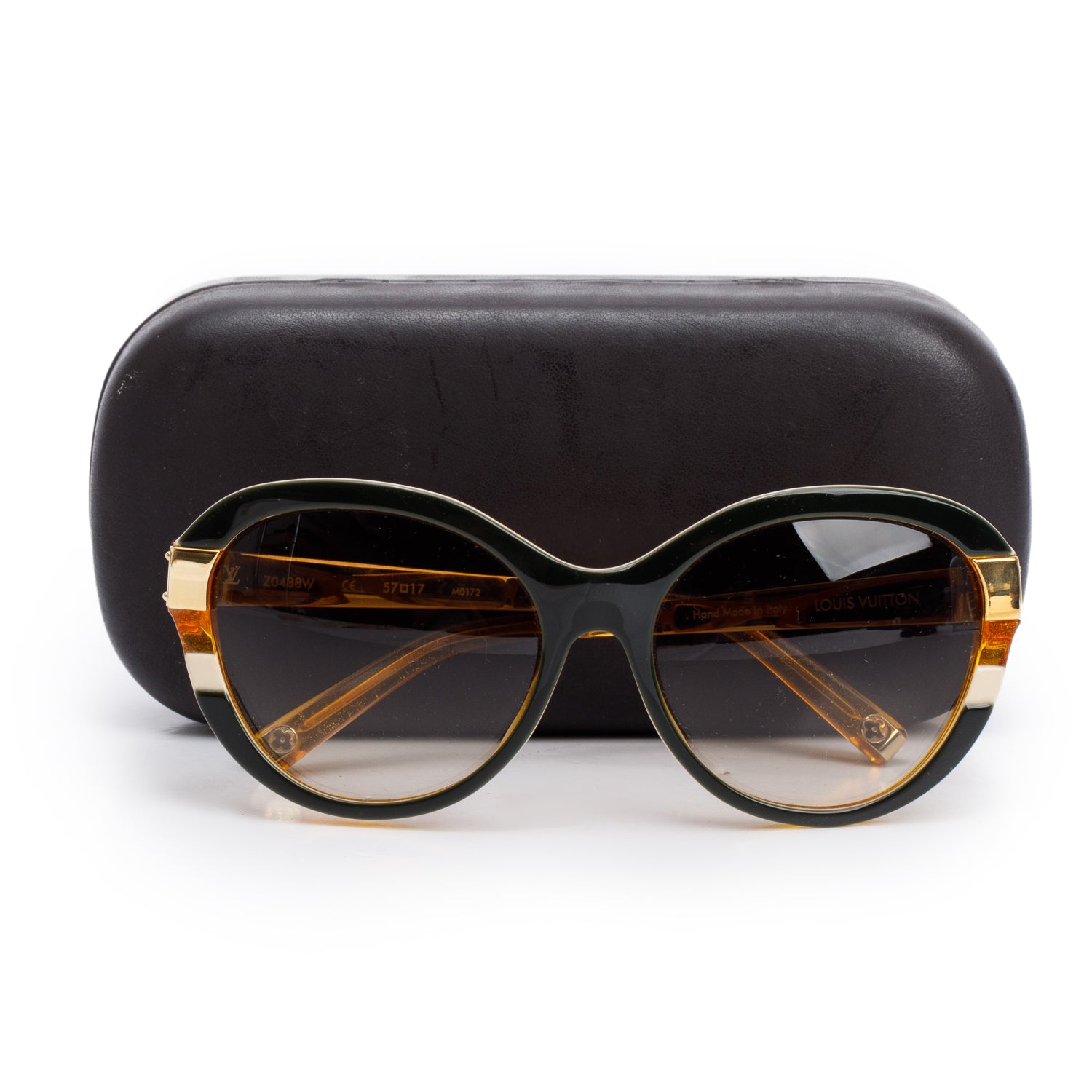 Louis Vuitton Z0488W Brown/Black Acetate Petit Soupcon Cat-Eye Sunglasses w/ Case