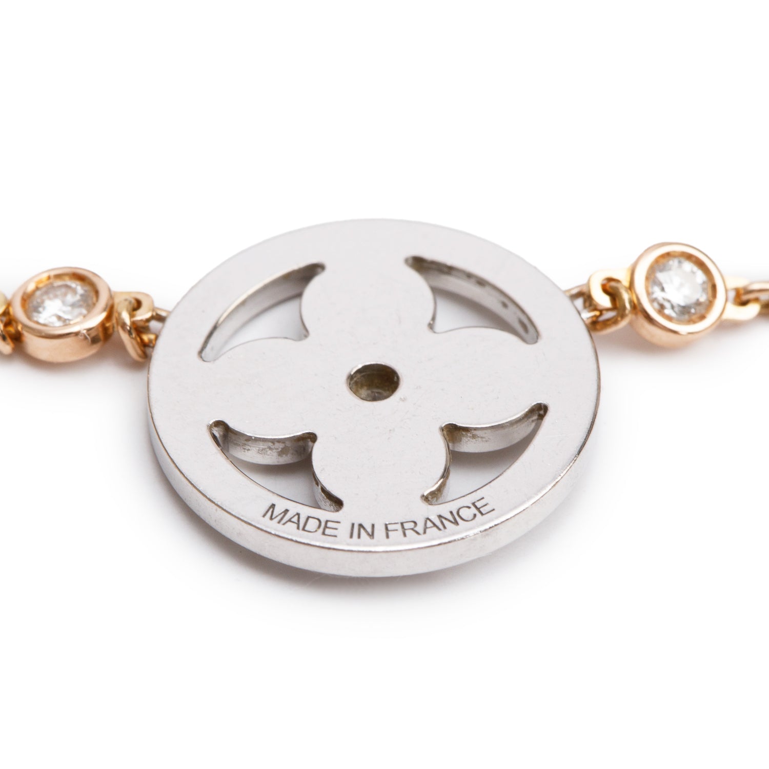 Louis Vuitton 18k Rose, Yellow & White Gold Diamond Idylle Blossom XL 3 Golds Necklace w/ Box