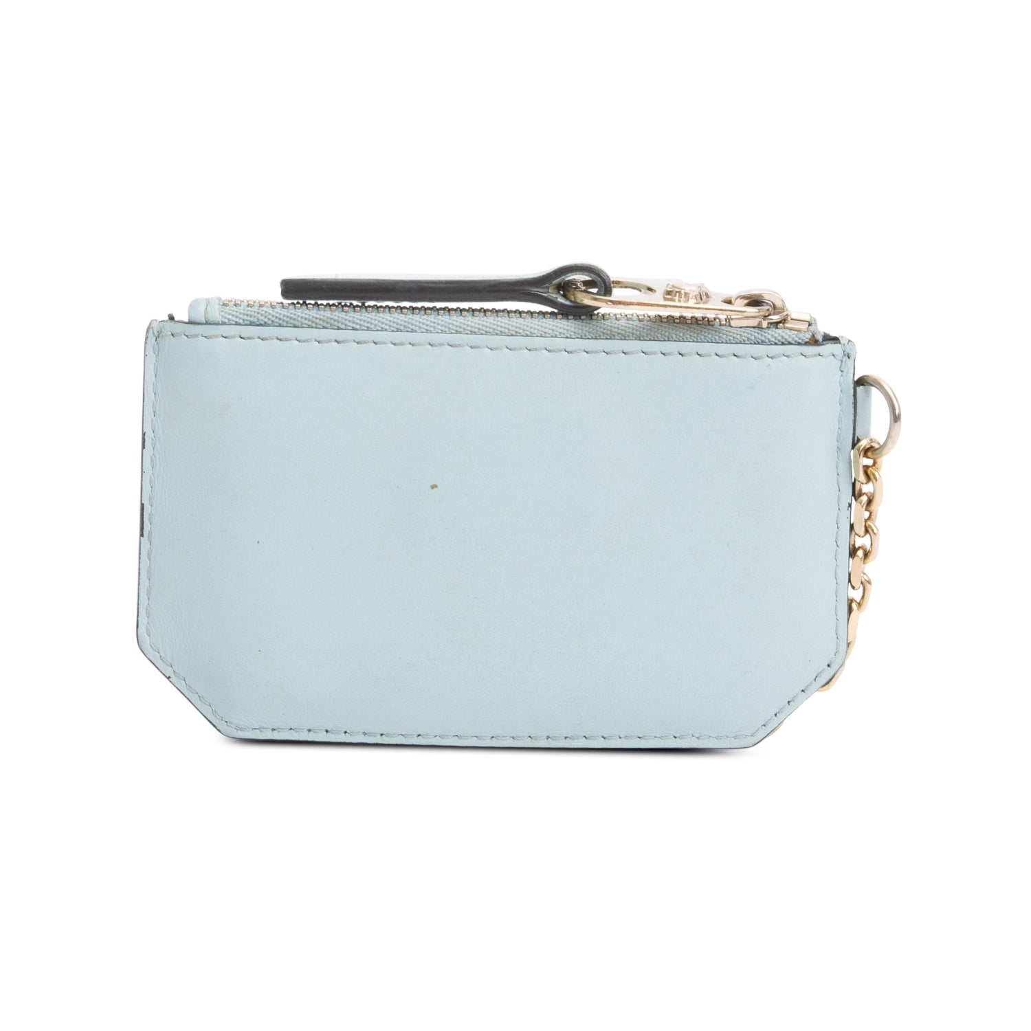 Versace Blue Leather Medusa Key Pouch