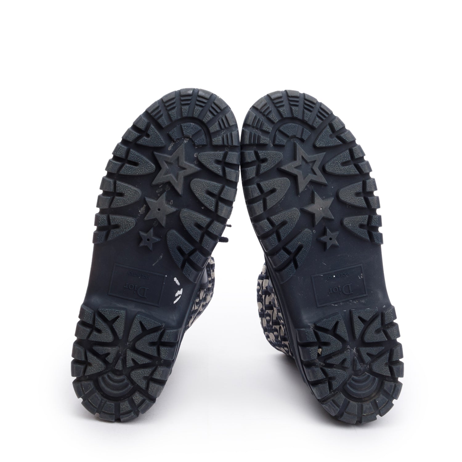 Christian Dior Navy Oblique Nylon D-Venture Combat Boot, Size 40