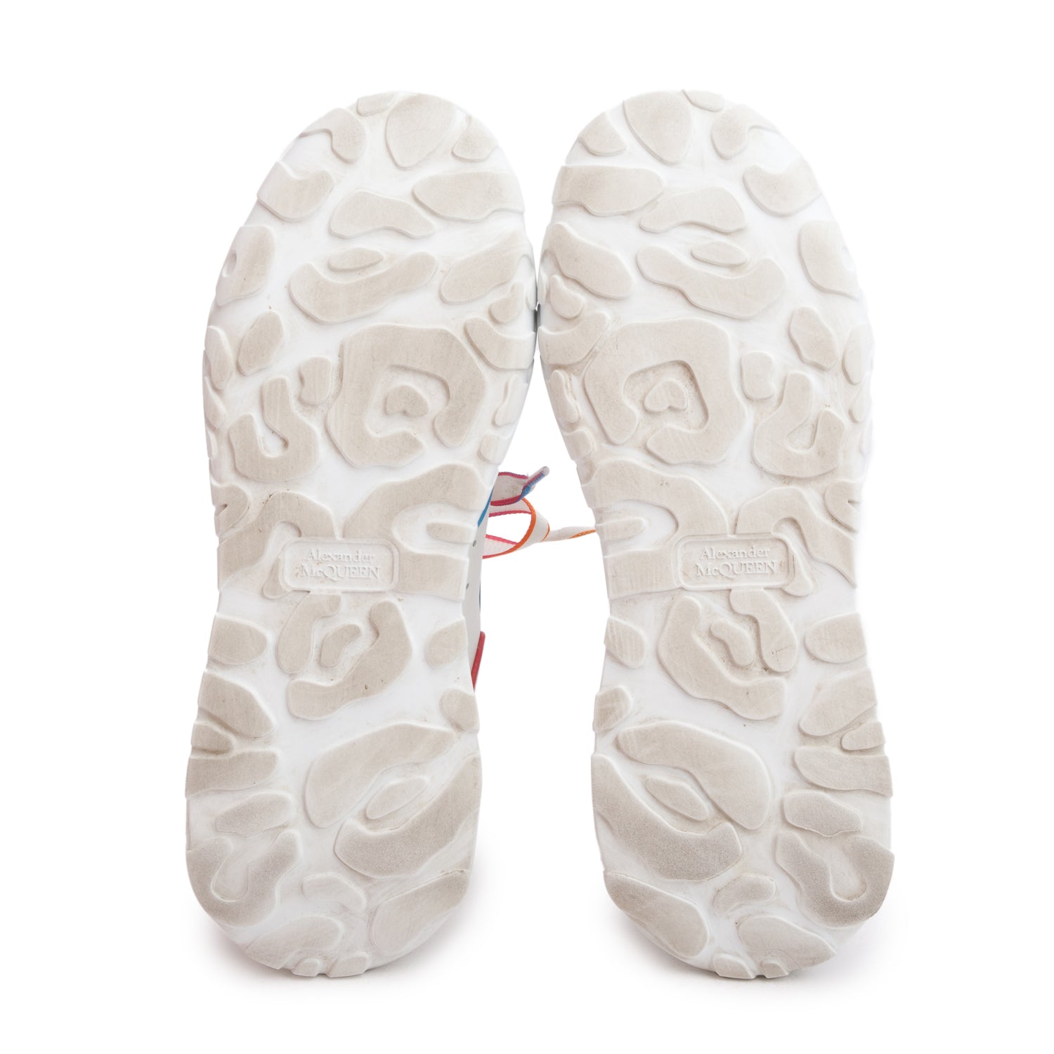 Alexander McQueen White Leather Oversized Court Sneakers, Size 37 w/ Box
