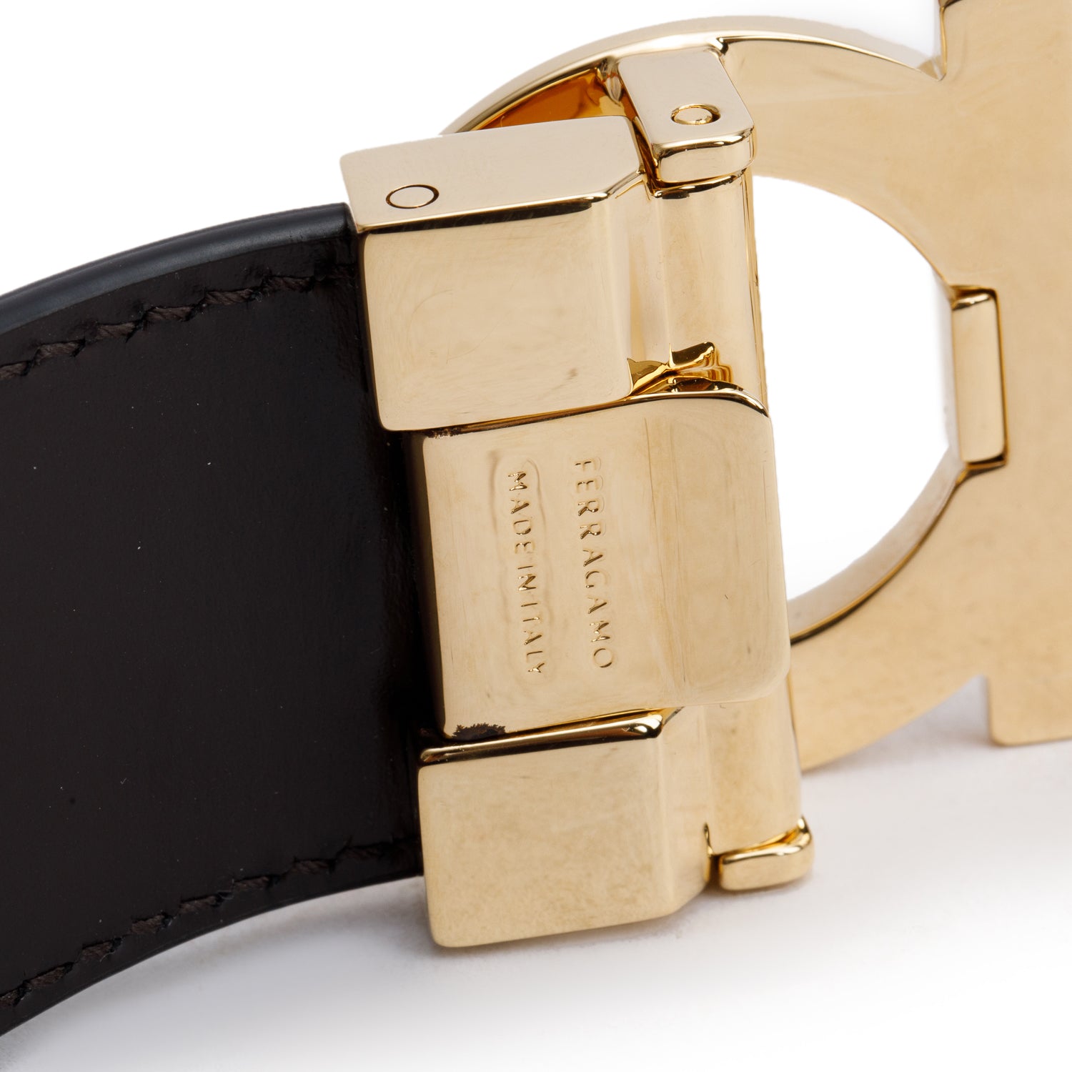 Ferragamo 2024 Black Leather Reversible and Adjustable Gancini Belt w/ Box & Receipt