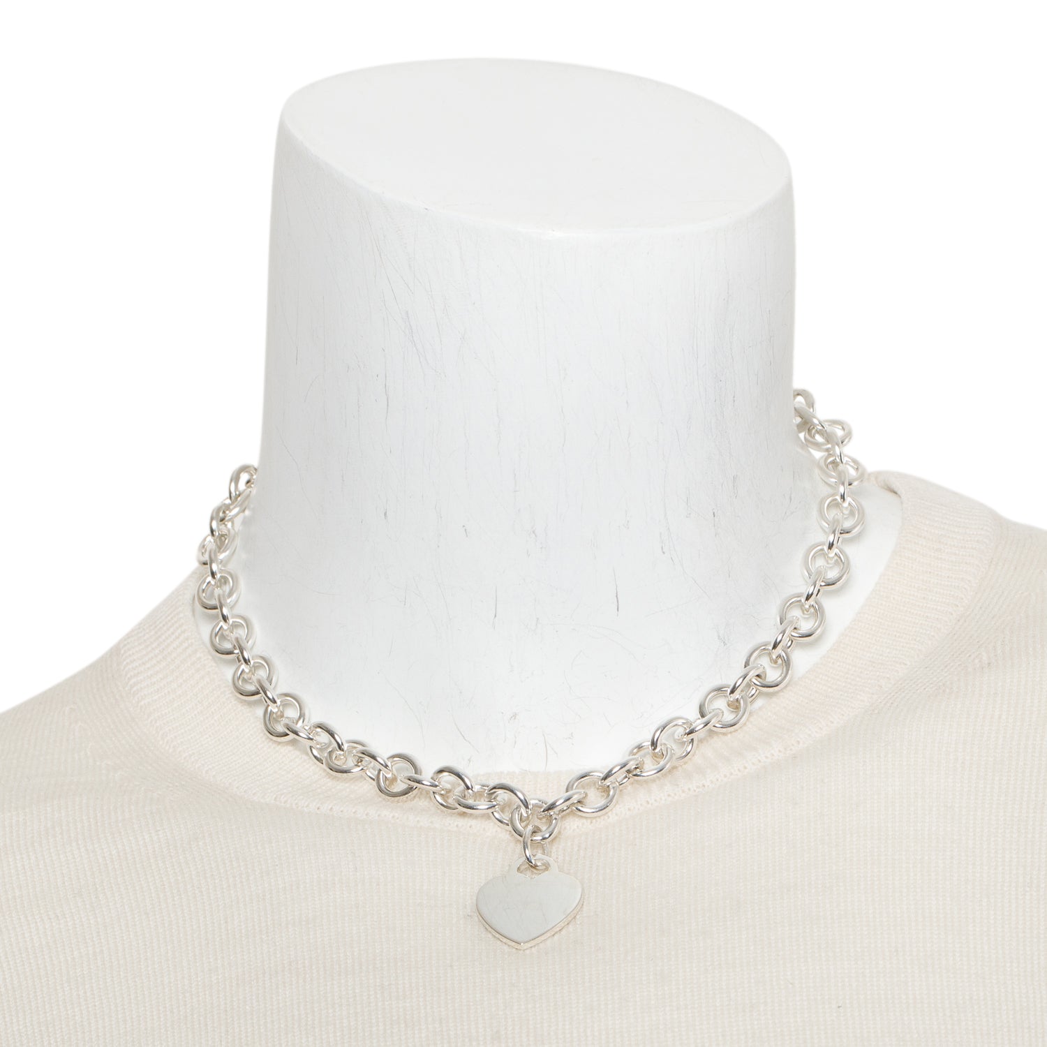Tiffany & Co. Sterling Silver Heart Tag Necklace
