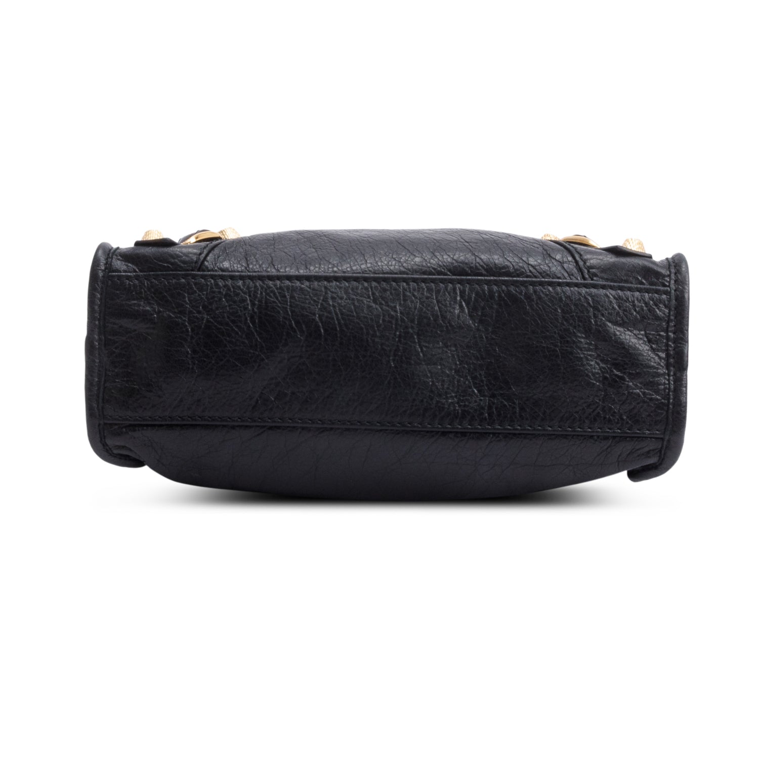 Balenciaga Black Agneau Leather Classic Mini City Bag w/ Strap