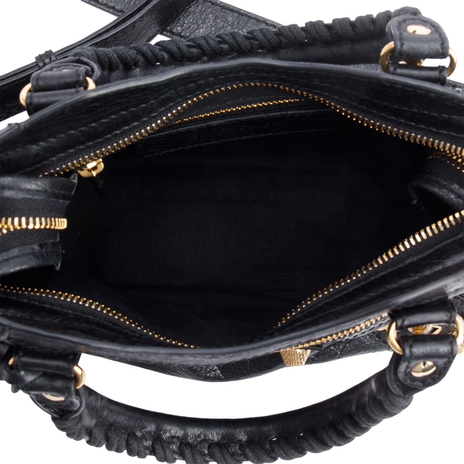 Balenciaga Black Agneau Leather Classic Mini City Bag w/ Strap