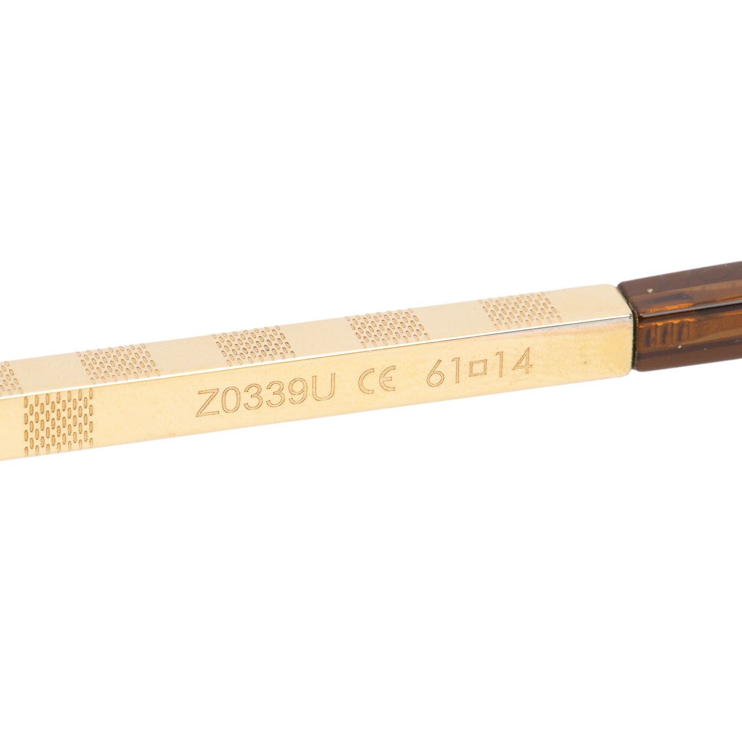 Louis Vuitton Z0339U Gold-Tone Attitude Pilote Aviator Sunglasses w/ Case