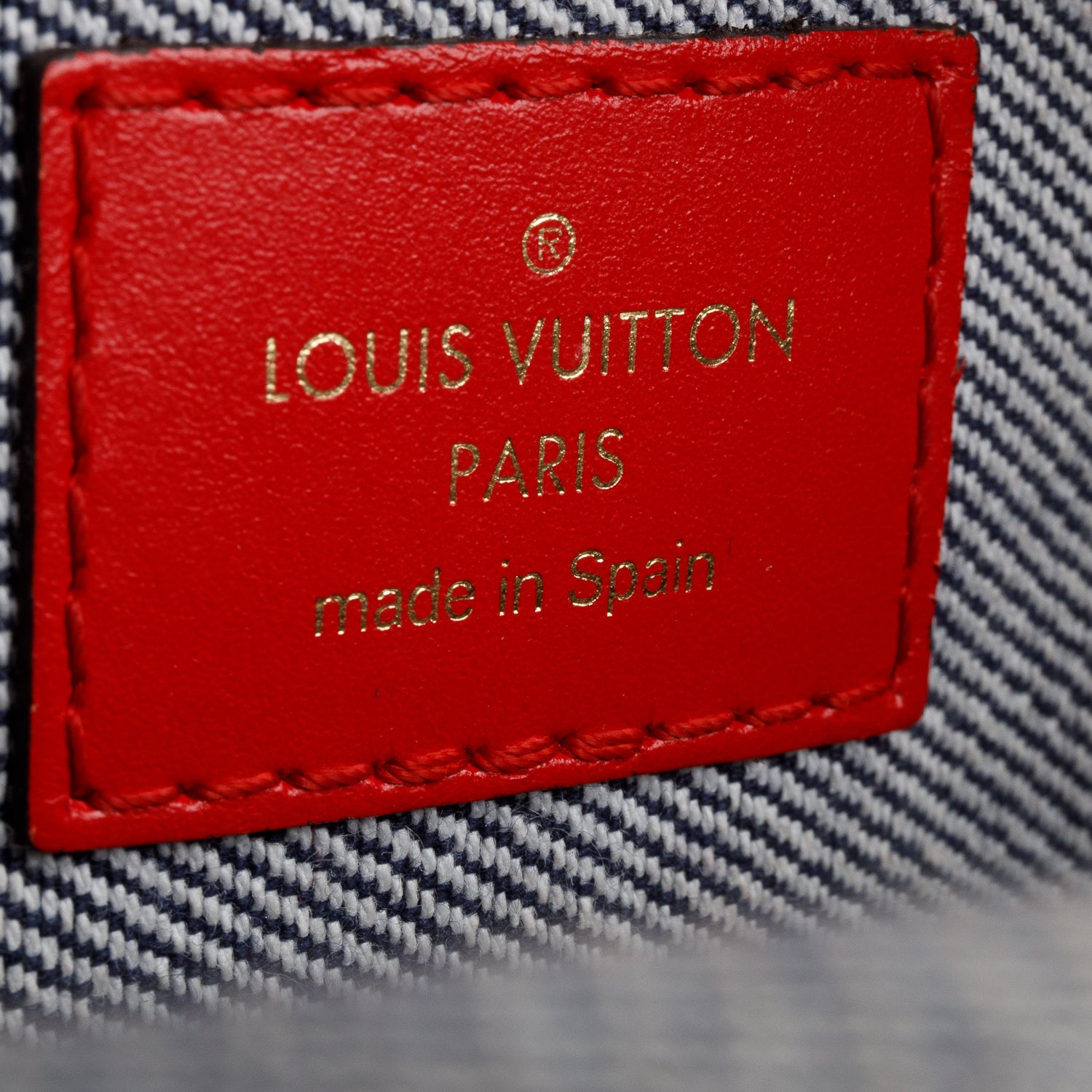 Louis Vuitton Blue Damier Denim Palm Springs Mini Backpack