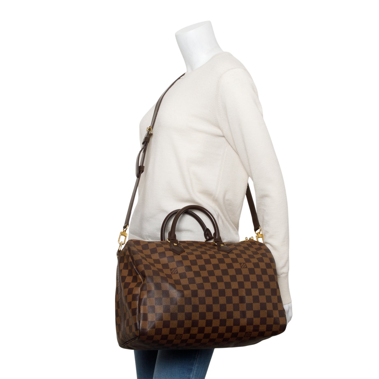 Louis Vuitton Damier Ebene Speedy Bandouliere 35