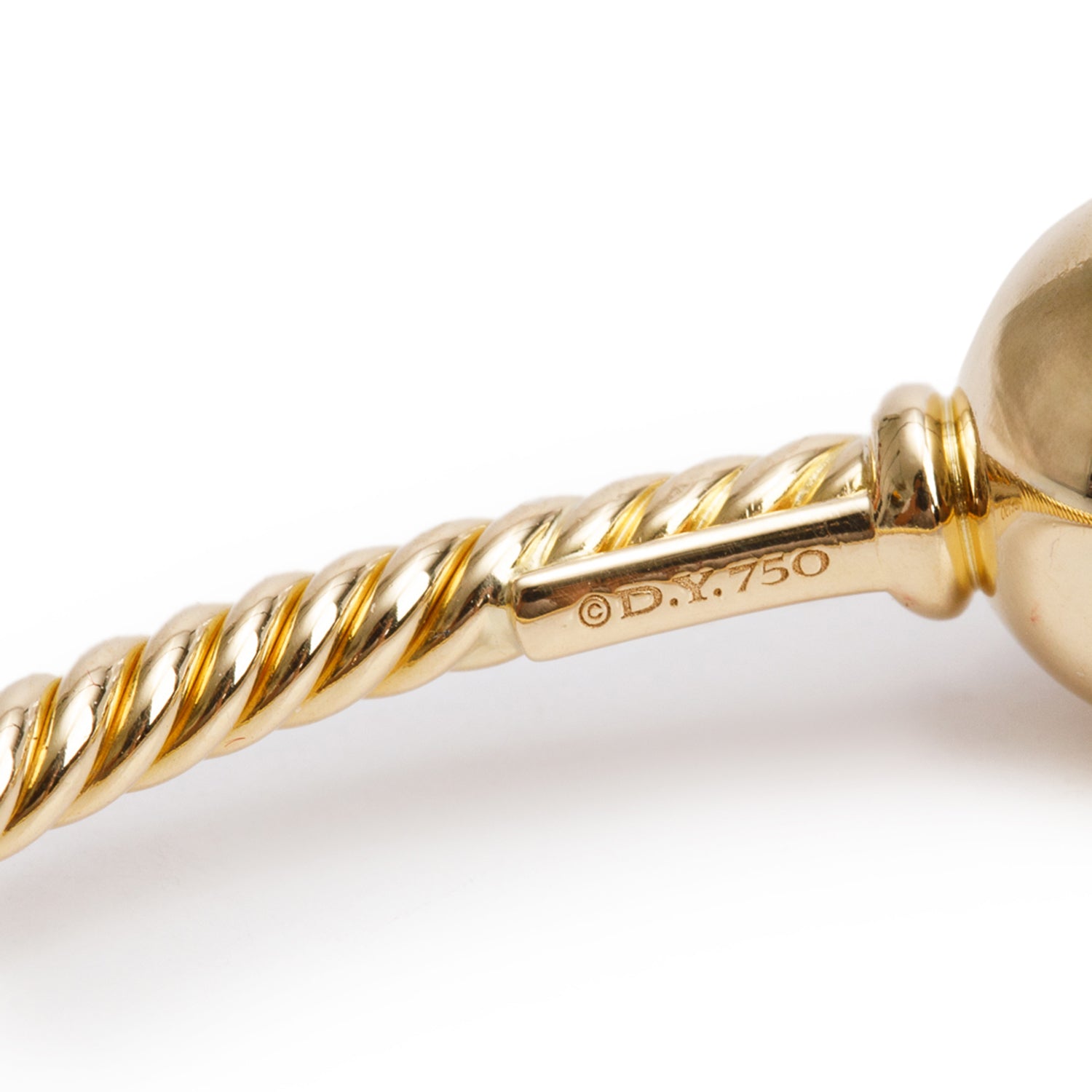 David Yurman 18k Yellow Gold Solari Cablespira 2.6 MM Bracelet w/ Box