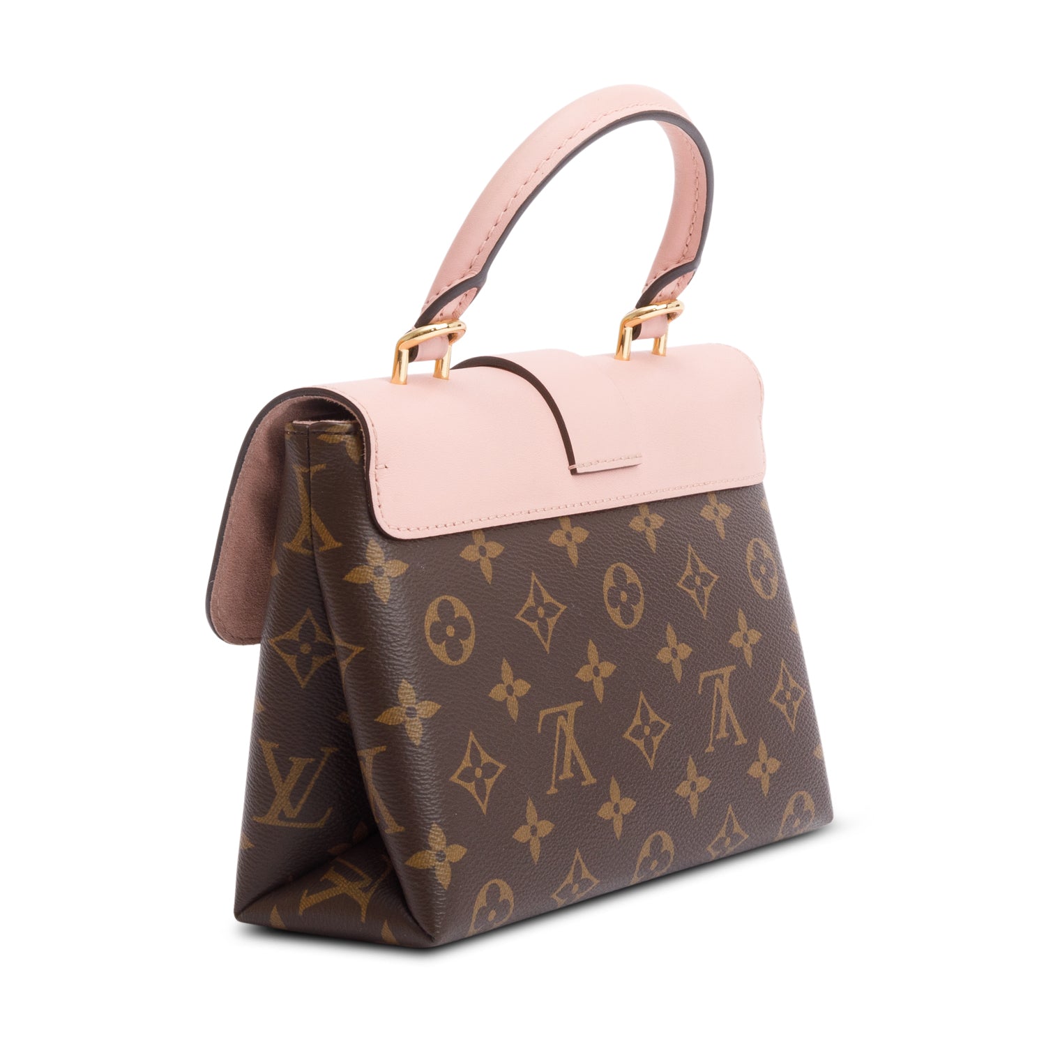Louis Vuitton Monogram Pink Leather Locky BB w/ Strap & Box