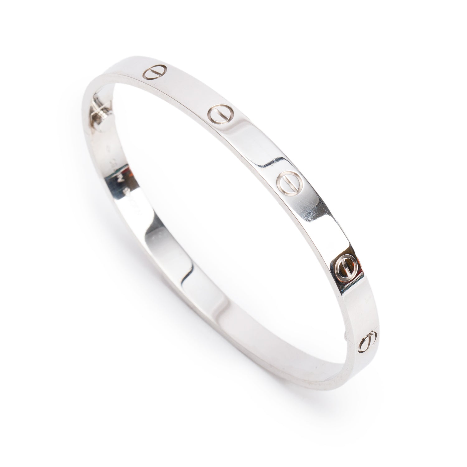 Cartier 2024 18k White Gold Love Bracelet, Size 20 w/ Box, Receipt & Certificate