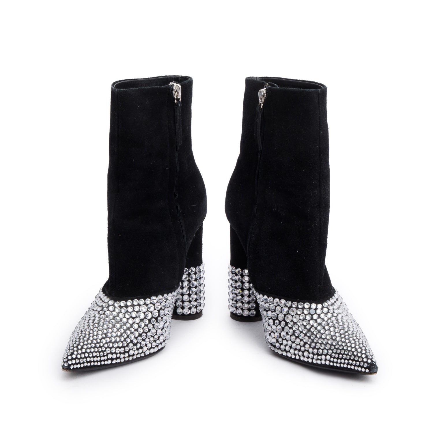 Giuseppe Zanotti Black RAINA Suede Boots, Size 37.5