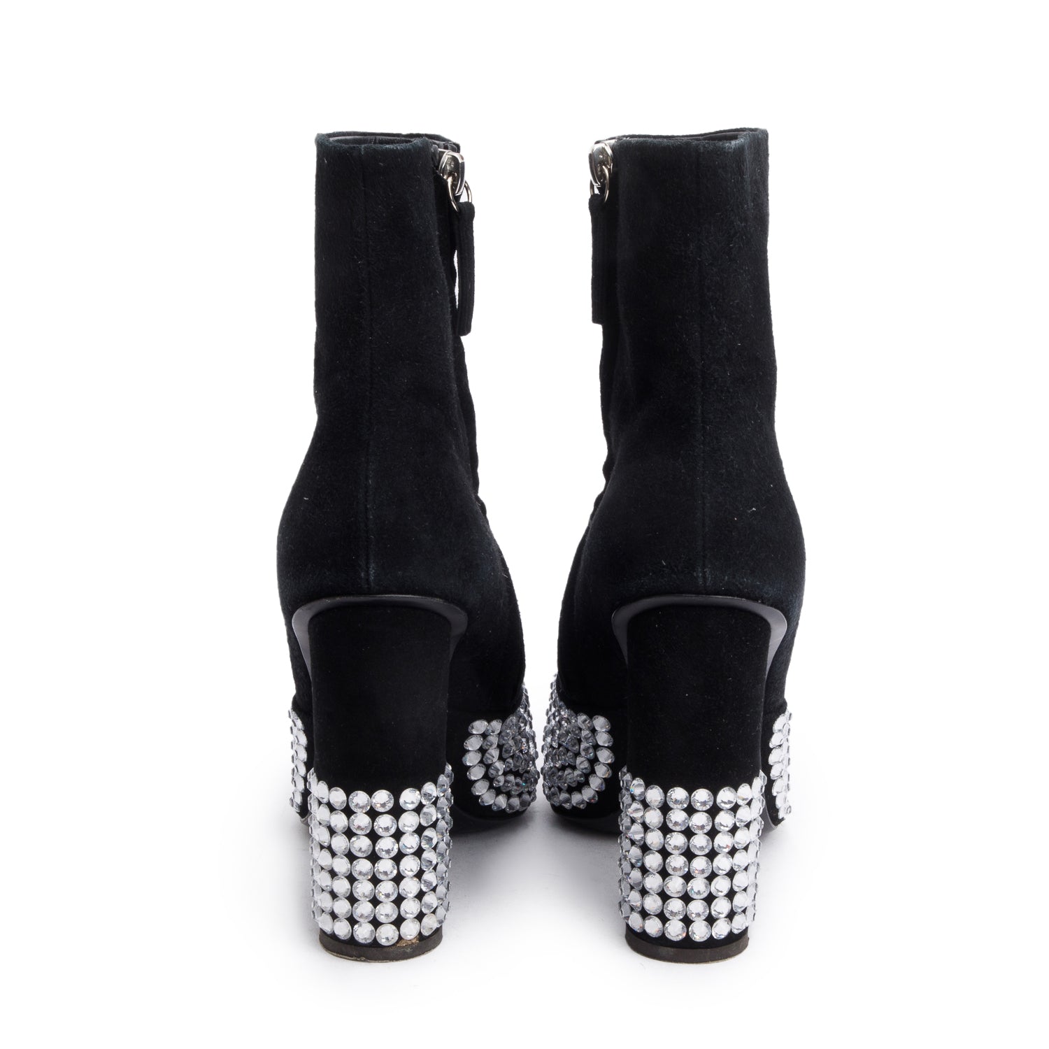 Giuseppe Zanotti Black RAINA Suede Boots, Size 37.5