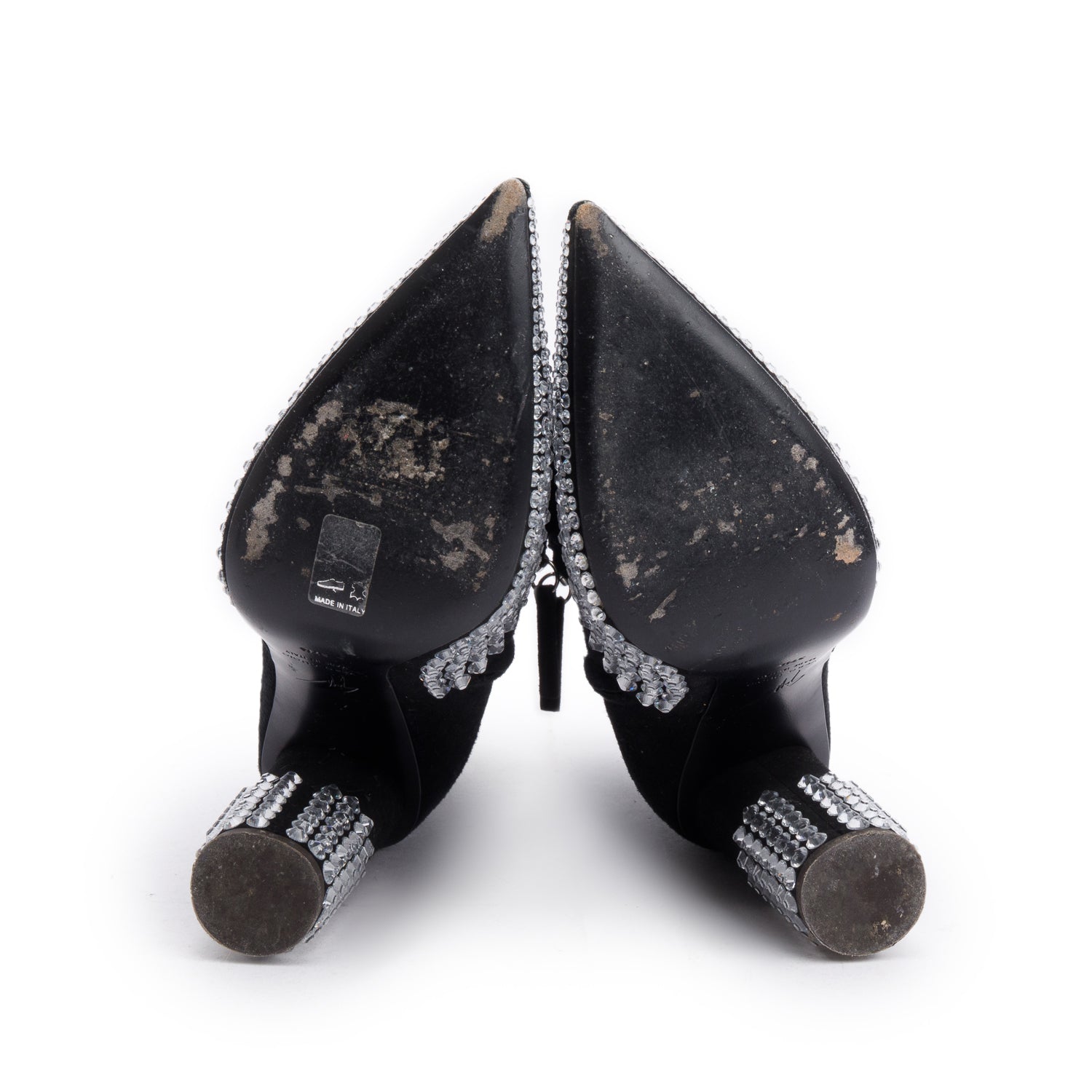 Giuseppe Zanotti Black RAINA Suede Boots, Size 37.5