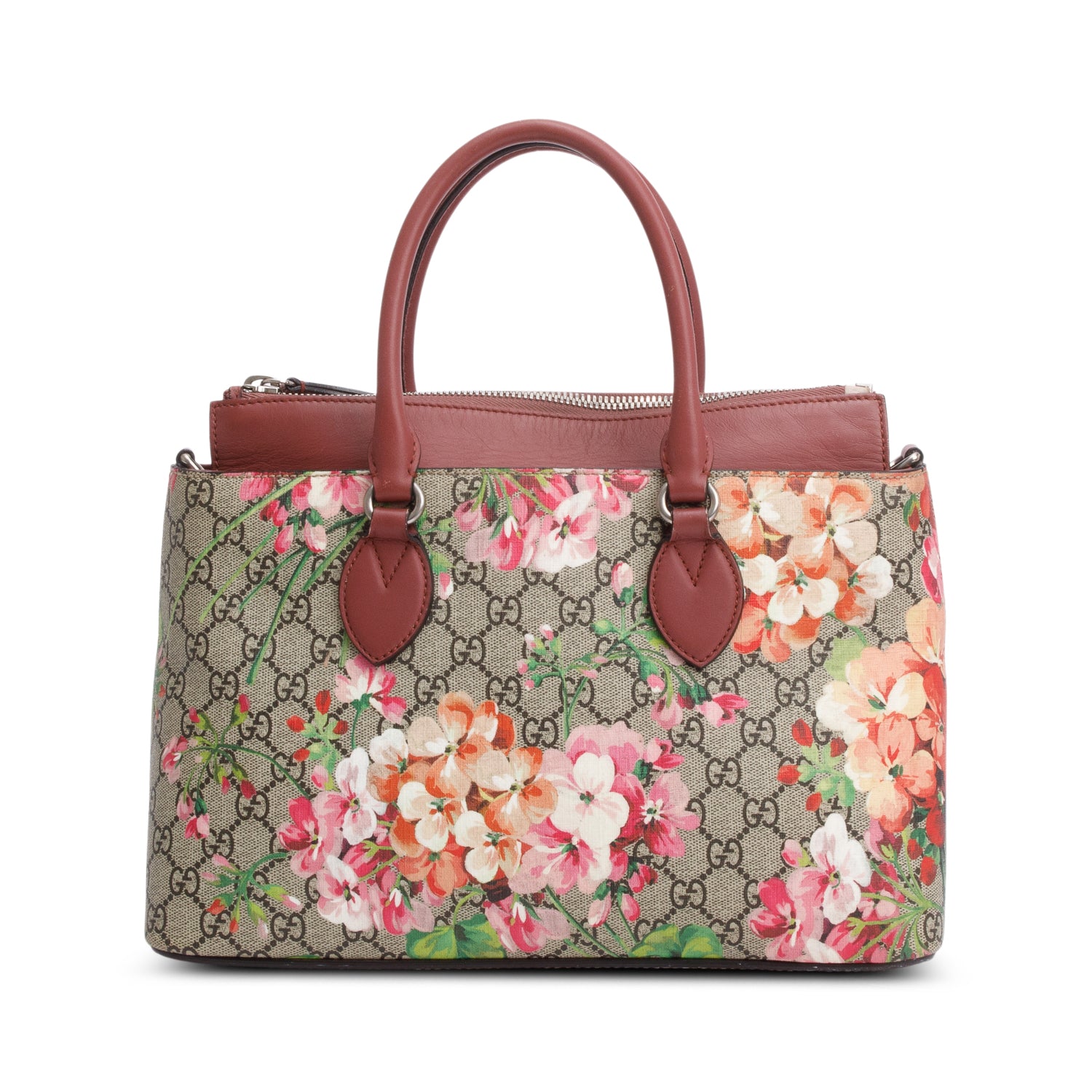 Gucci Linea GG Blooms Supreme Small Convertible Tote w/ Strap