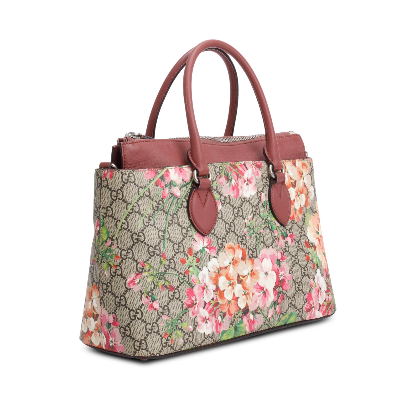 Gucci Linea GG Blooms Supreme Small Convertible Tote w/ Strap