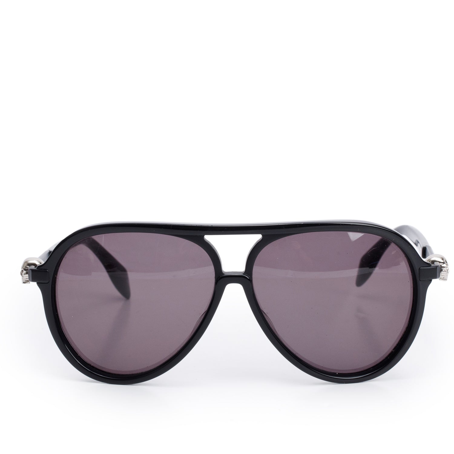 Alexander McQueen AM0020S Black Acetate Aviator Sunglasses