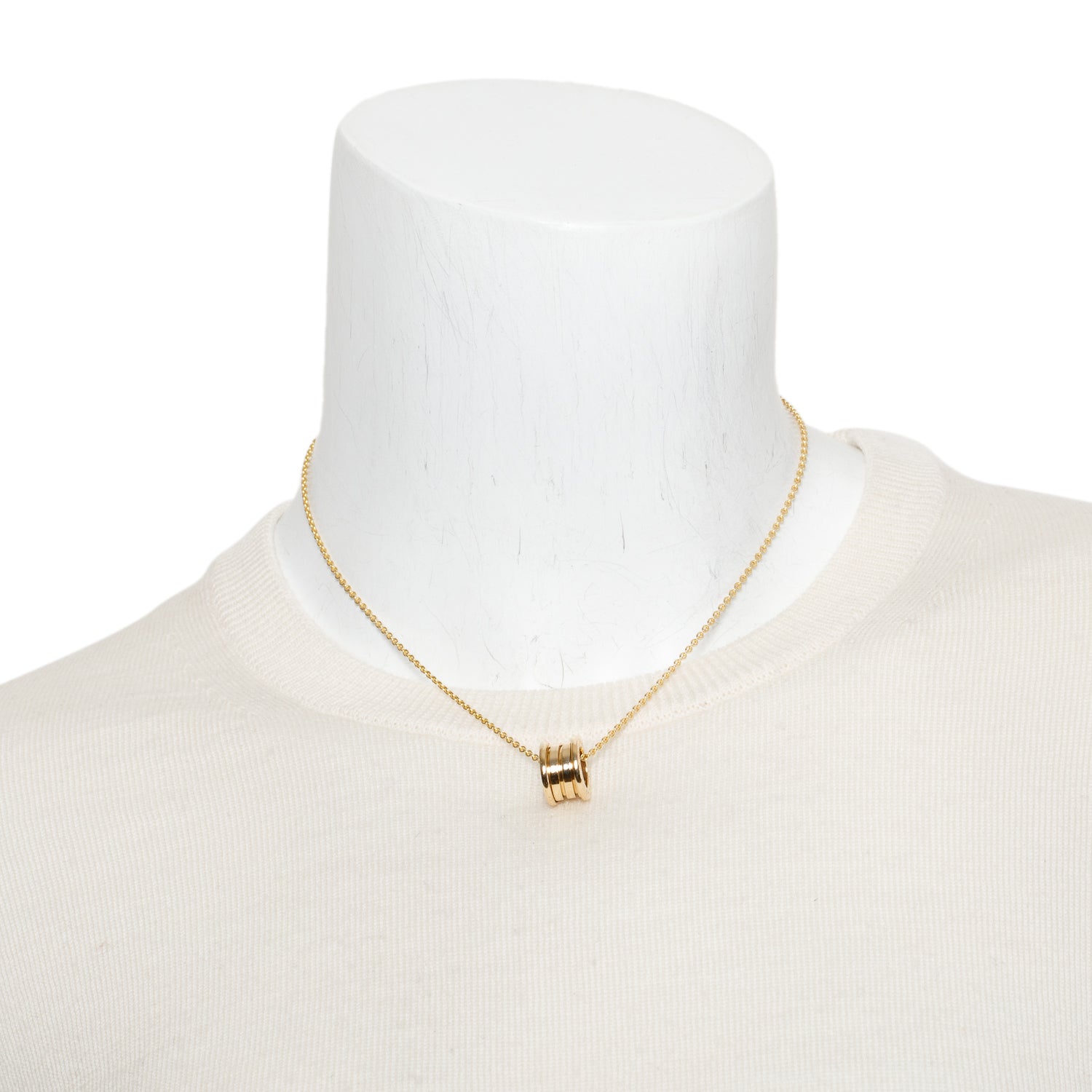 BVLGARI 18k Yellow Gold B.Zero1 Pendant Necklace