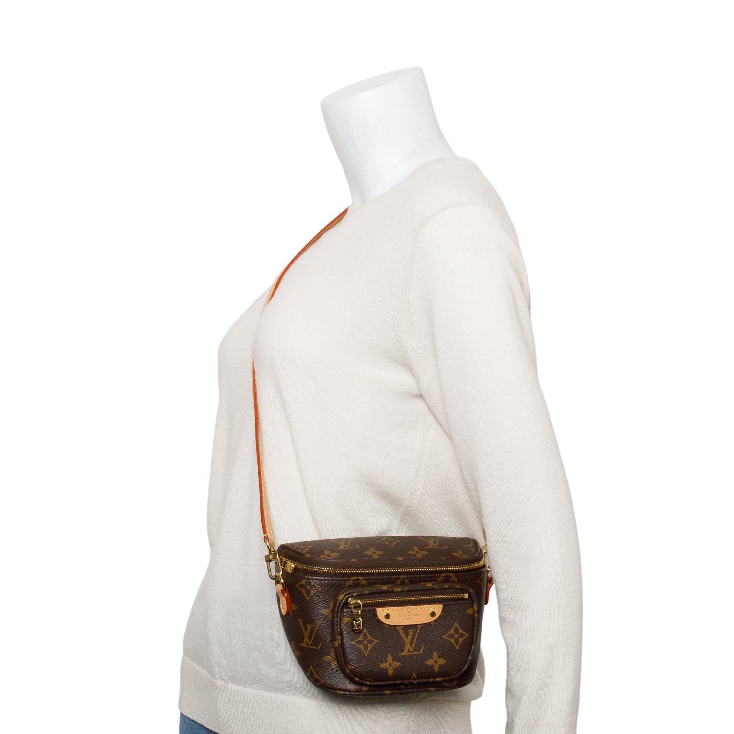 Louis Vuitton Monogram Mini Bumbag w/ Straps & Box