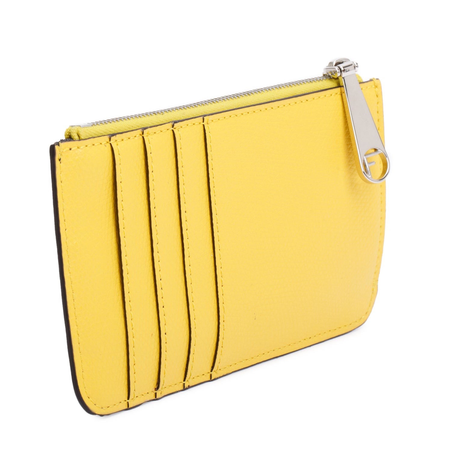 Fendi Yellow Leather Key Case Pouch w/ Box