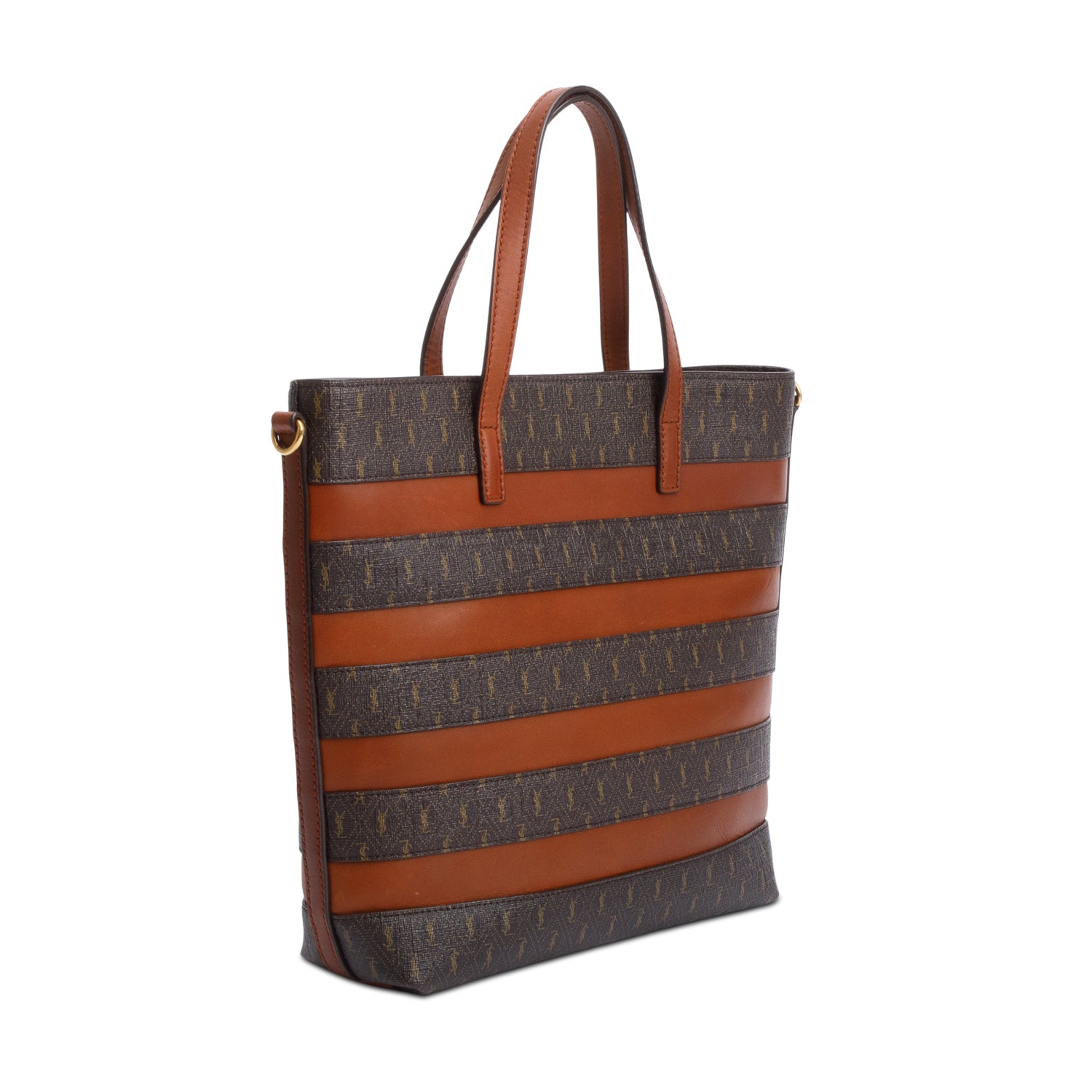 Saint Laurent 2021 Brown Le Monogram Toy Shopping Tote w/ Strap