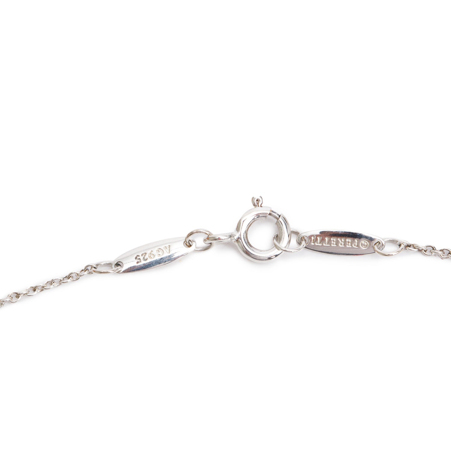 Tiffany & Co. Elsa Peretti Sterling Silver 5 Diamonds by the Yard Necklace