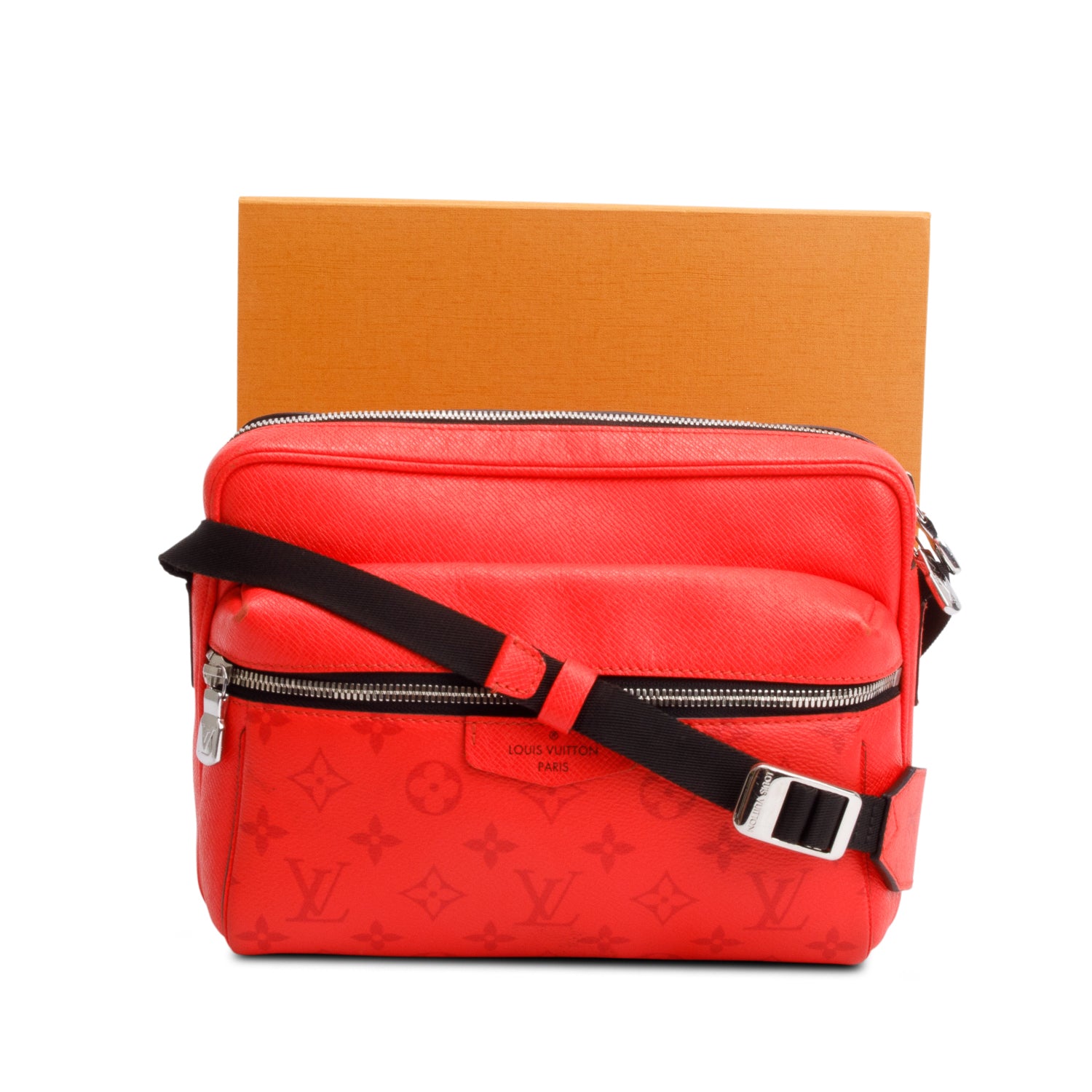 Louis Vuitton Red Taigarama Outdoor Messenger Bag w/ Box