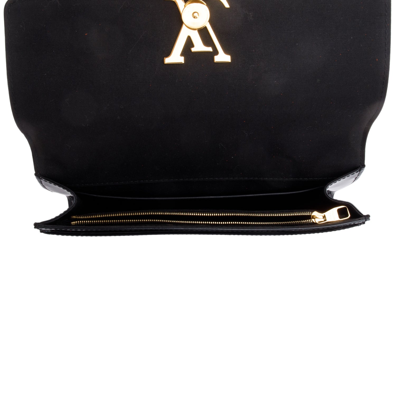 Louis Vuitton Black Vernis Signature Louise Clutch w/ Box