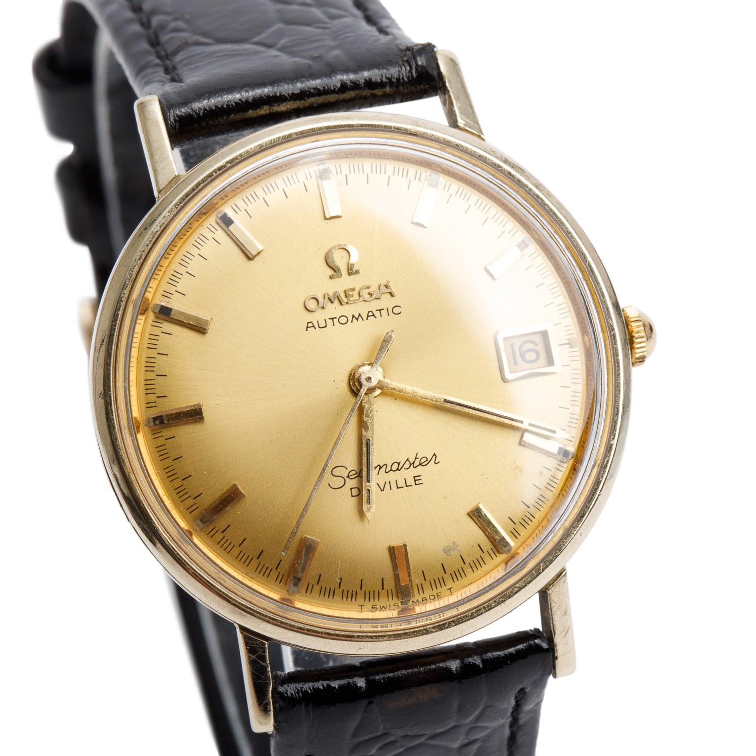 Omega Vintage 14k Yellow Gold Seamaster De Ville 34 MM Automatic Watch