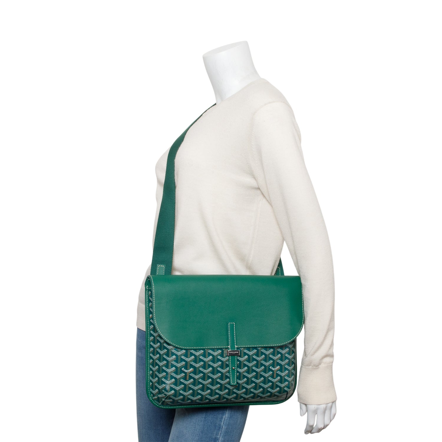 Goyard 2025 Green Monogram Canvas Coursier Messenger Bag