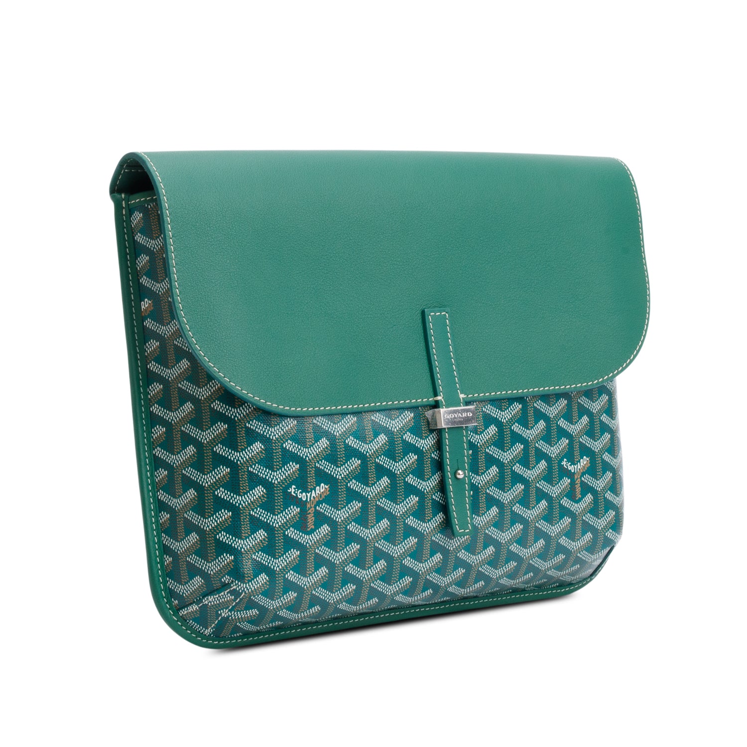 Goyard 2025 Green Monogram Canvas Coursier Messenger Bag