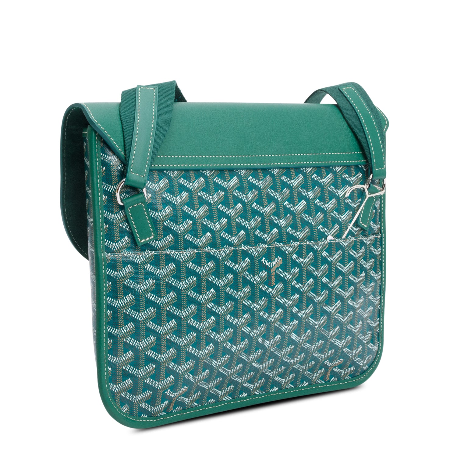 Goyard 2025 Green Monogram Canvas Coursier Messenger Bag