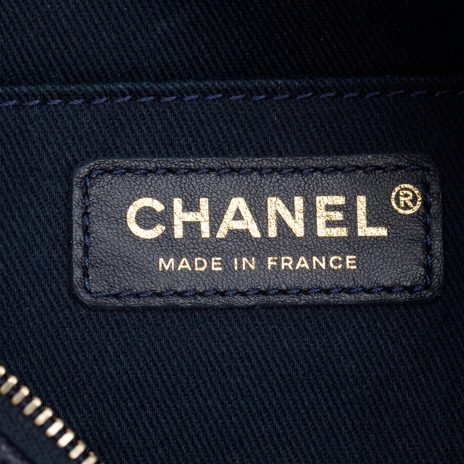 Chanel Navy Calfskin Leather Quilted Banane Waist Bag w/ Box & Authenticity Card