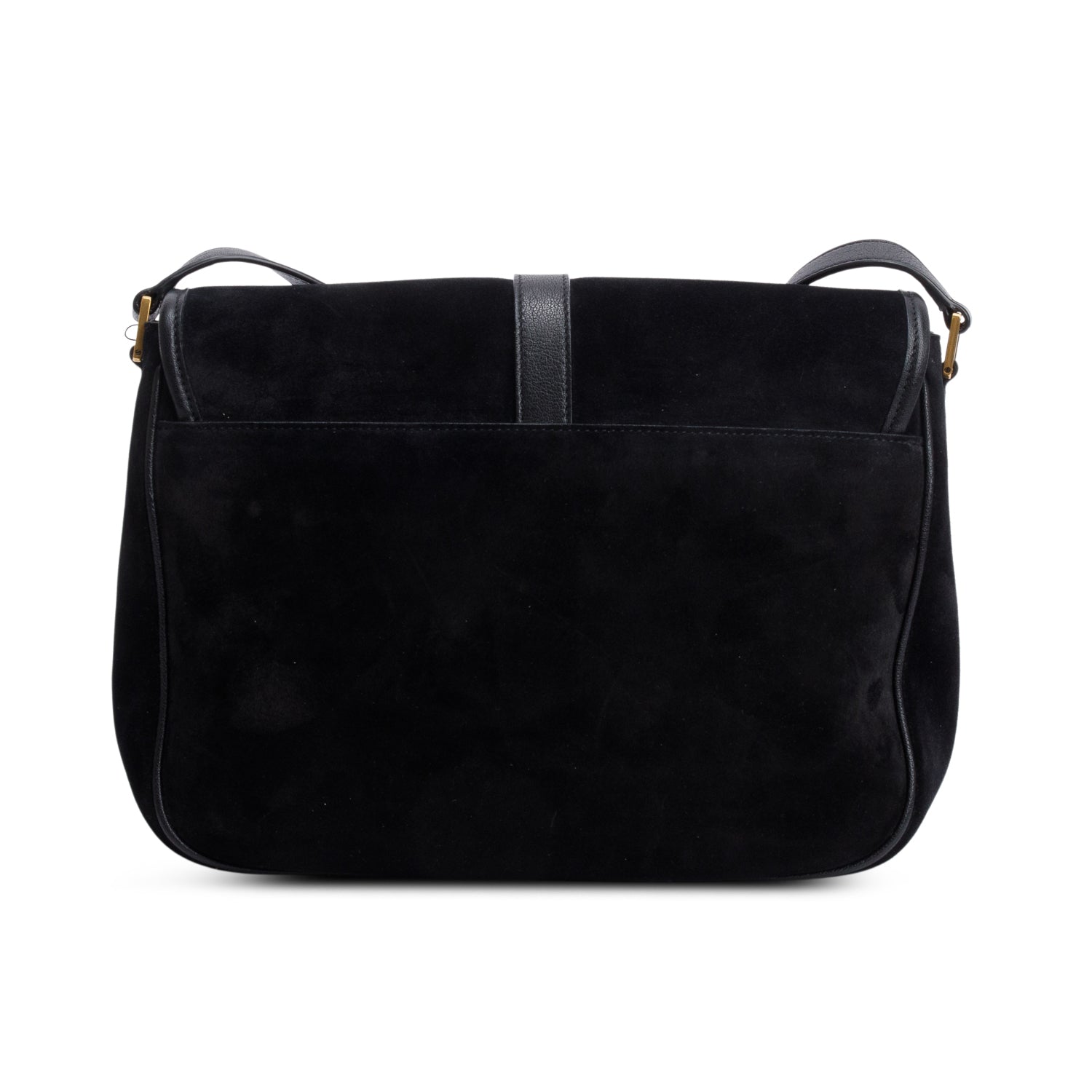 Saint Laurent Black Suede Medium Sorbonne Crossbody Bag