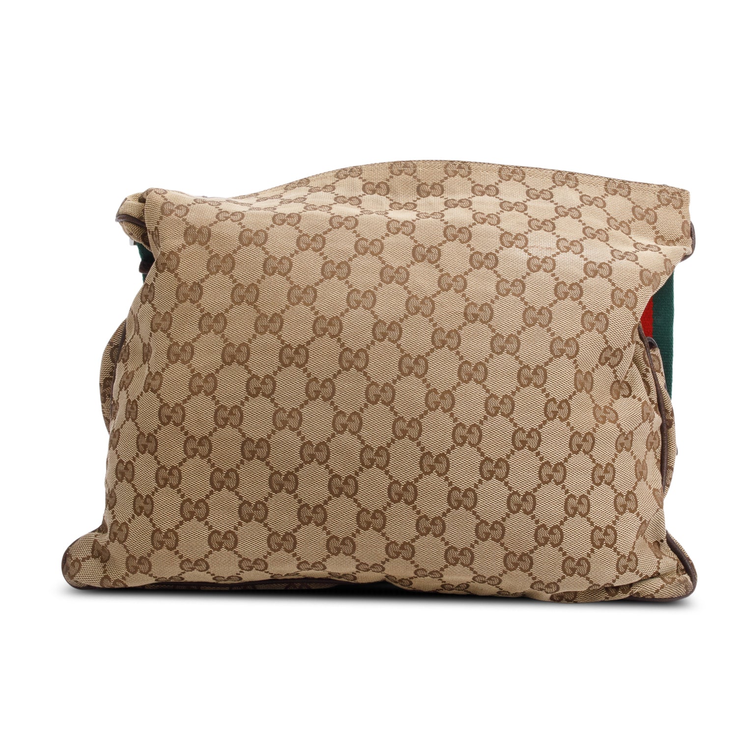 Gucci GG Canvas Web Sherry Medium Double Pocket Shoulder Bag