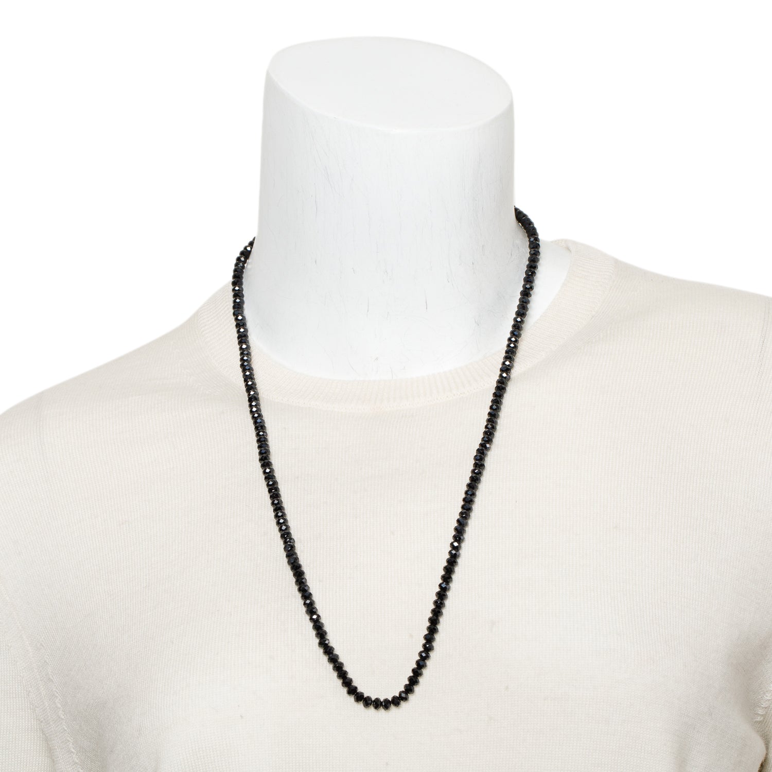 David Yurman Sterling Silver Pearl & Black Spinel Spiritual Beads Necklace