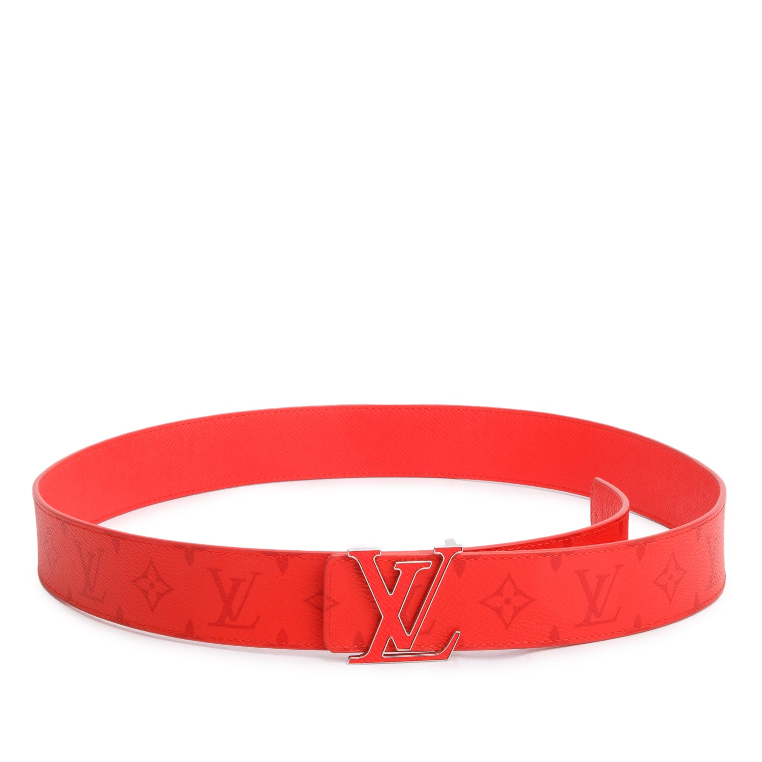 Louis Vuitton Red Monogram LV Initiales 40 MM Reversible Belt, 100 40