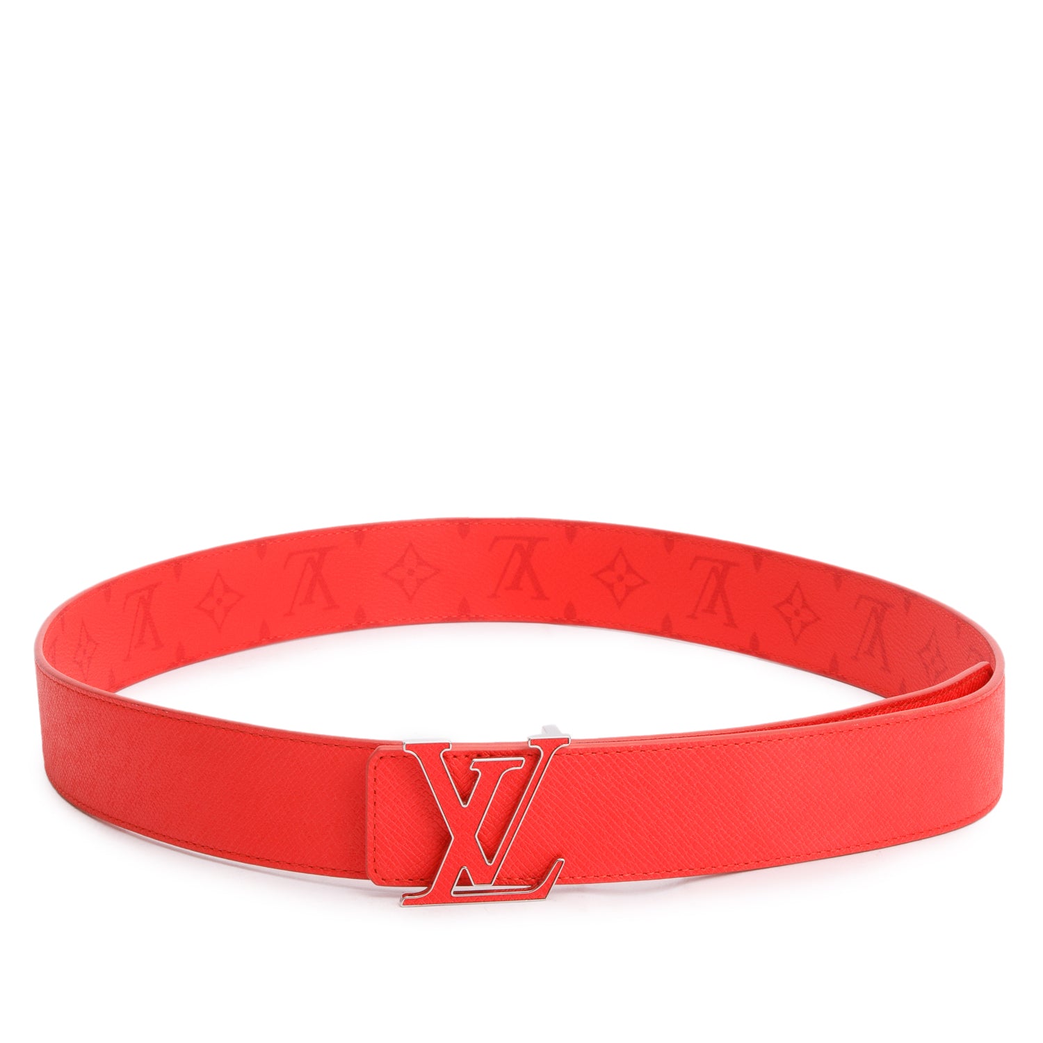 Louis Vuitton Red Monogram LV Initiales 40 MM Reversible Belt, 100 40
