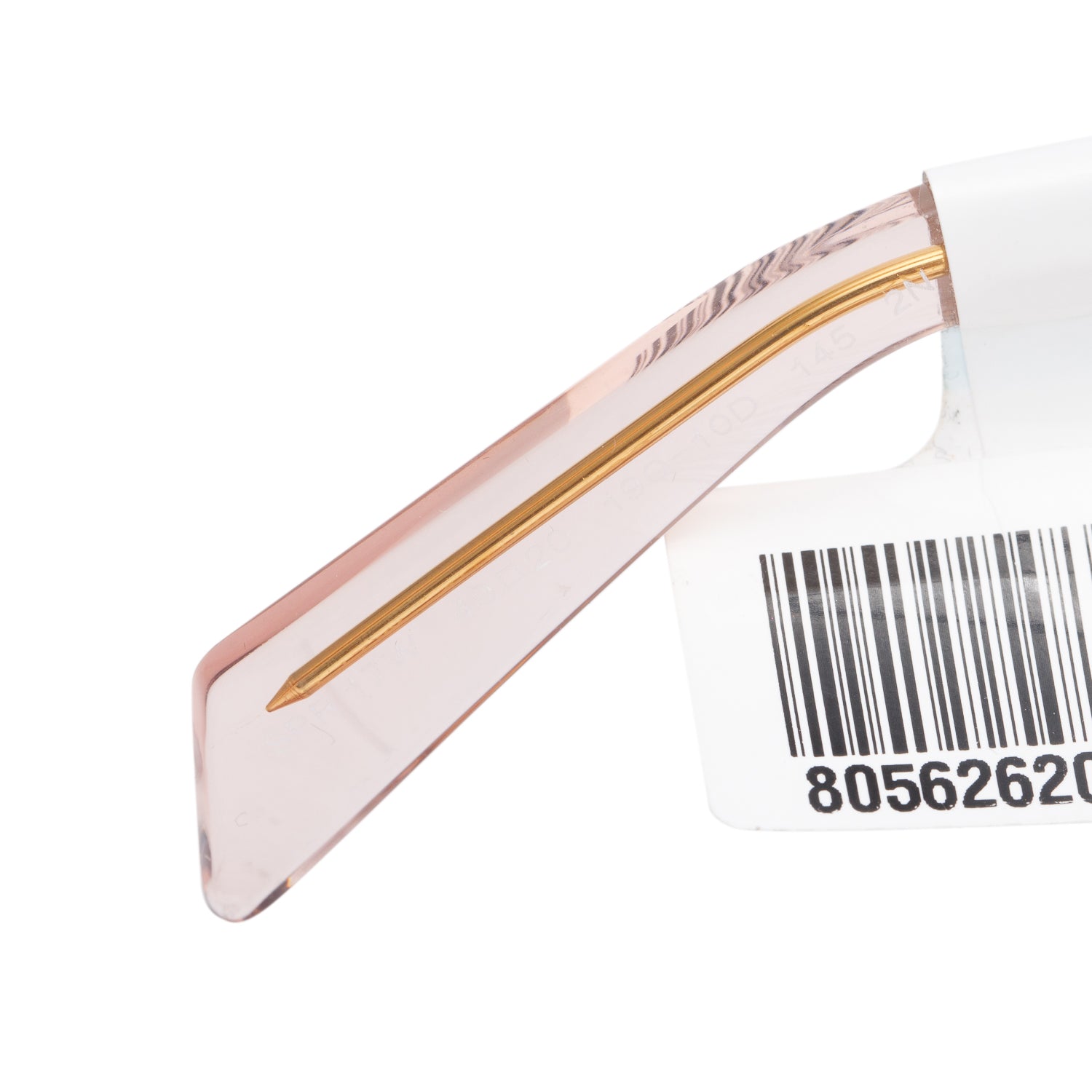 Prada SPR 17W Pink Acetate Symbole Rectangular Sunglasses