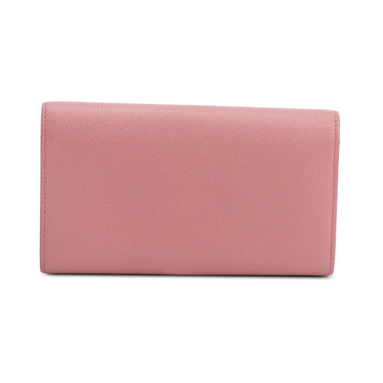 Saint Laurent Pink Leather Continental Flap Wallet