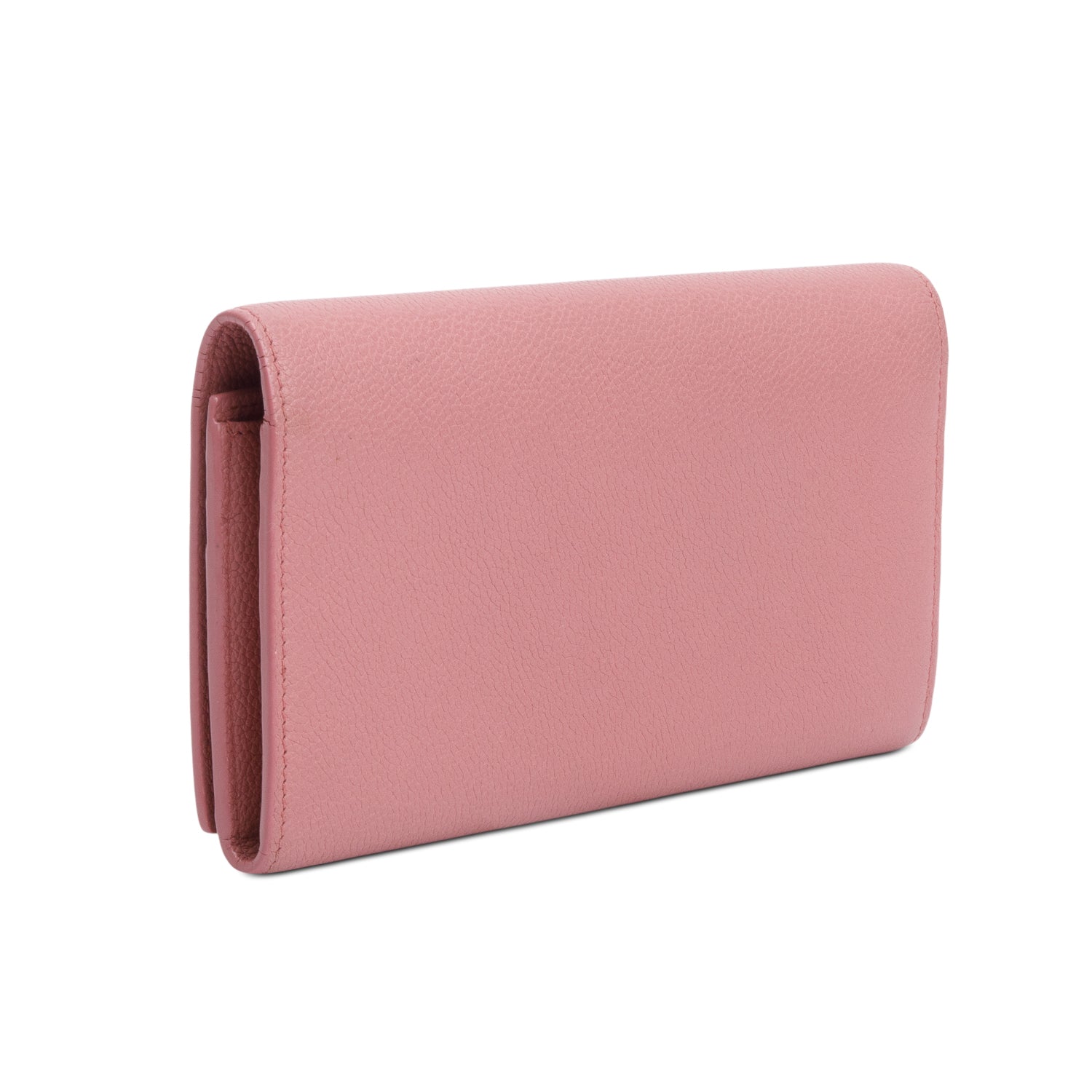 Saint Laurent Pink Leather Continental Flap Wallet