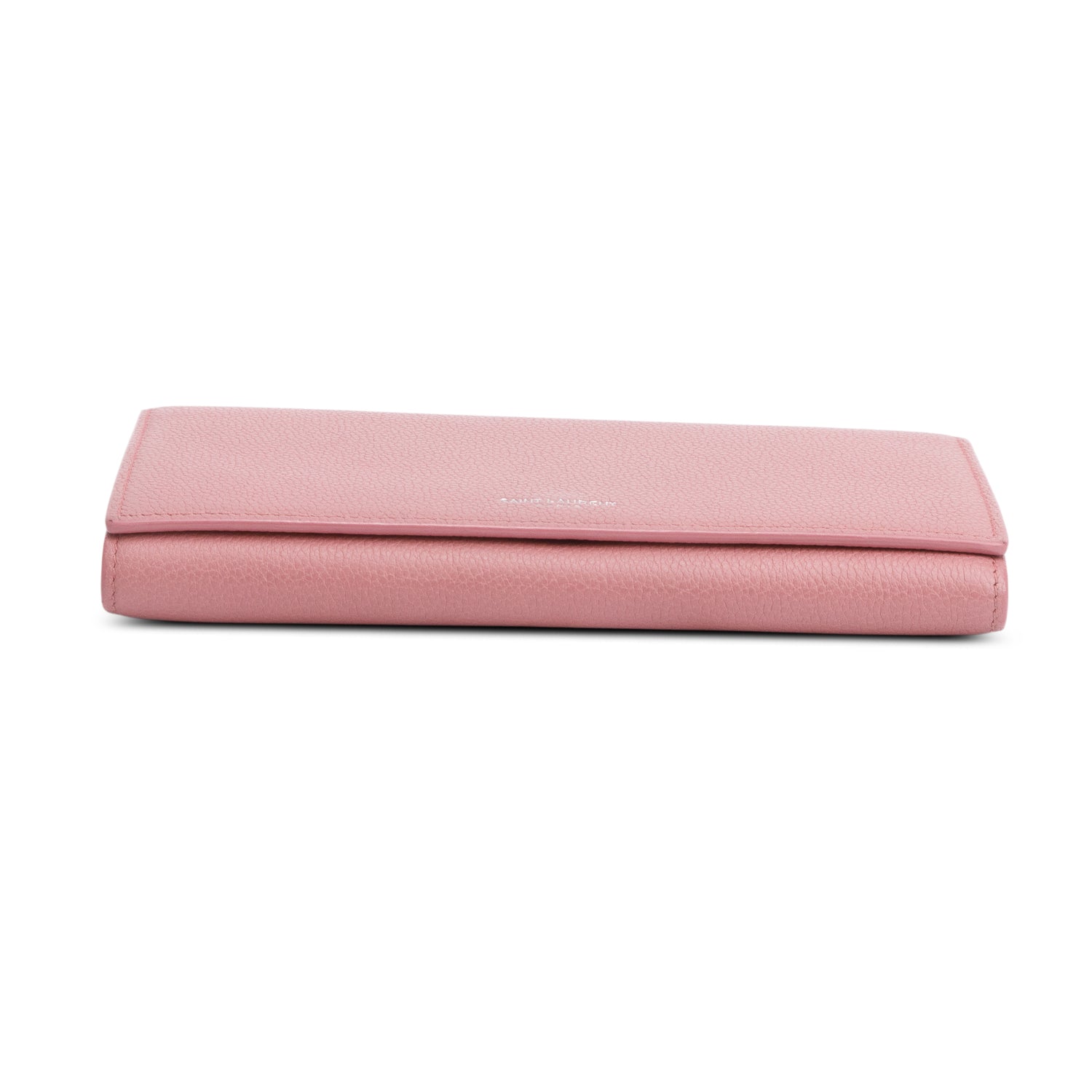 Saint Laurent Pink Leather Continental Flap Wallet