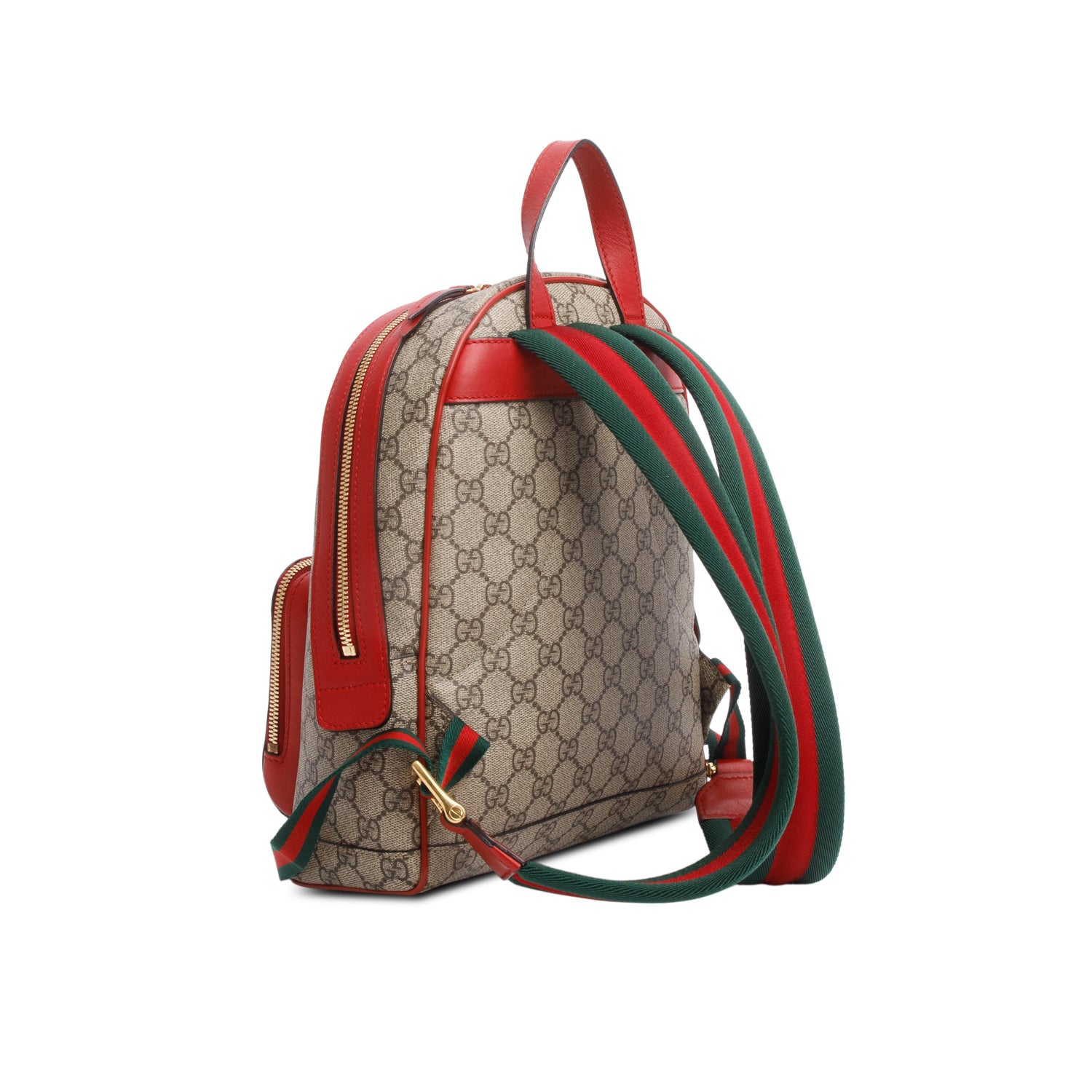 Gucci GG Supreme Monogram Web Kingsnake Heart Embroidered Small Day Backpack