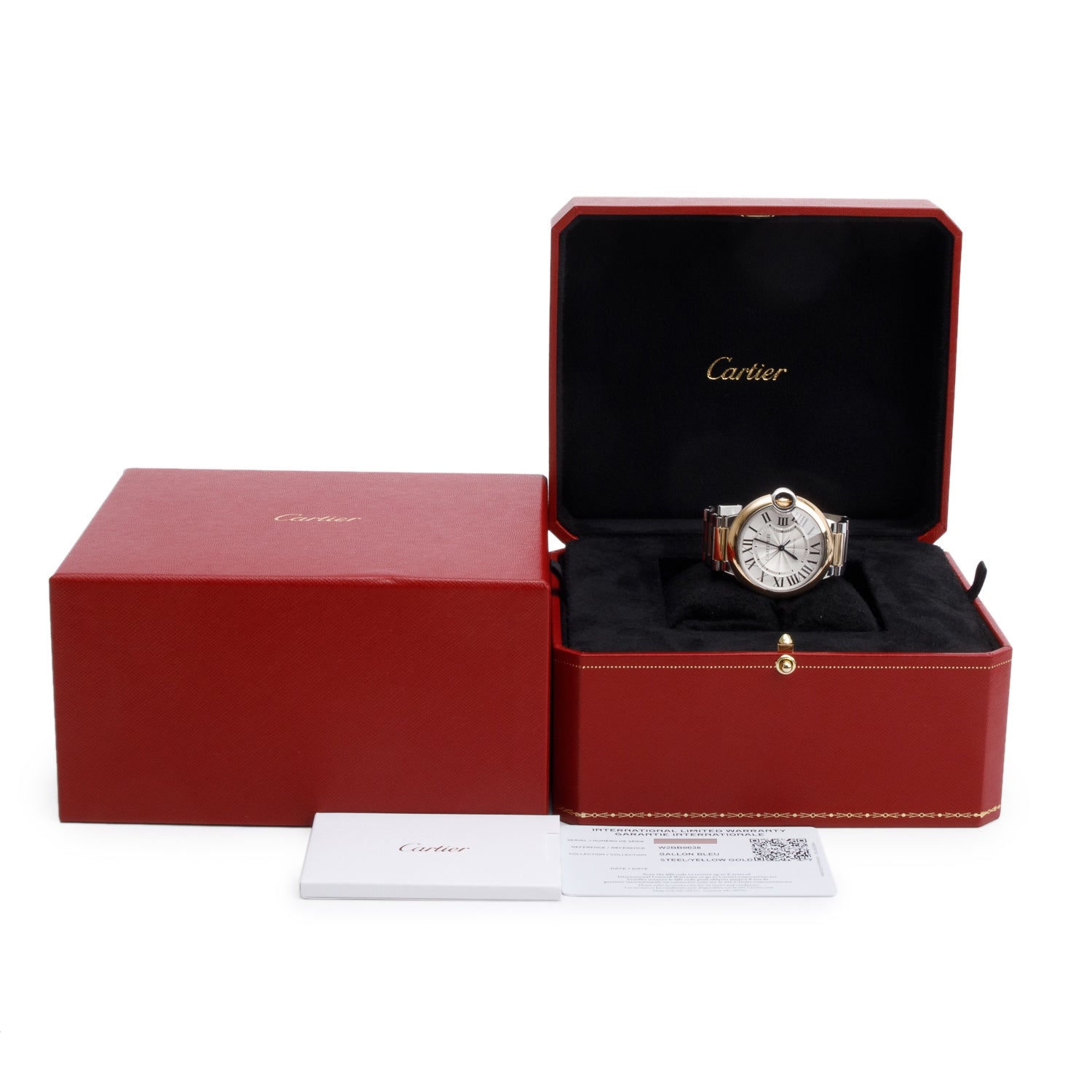Cartier 2025 Stainless Steel & 18k Yellow Gold Ballon Bleu de Cartier 36 MM Automatic Watch 4406 w/ Box & Papers